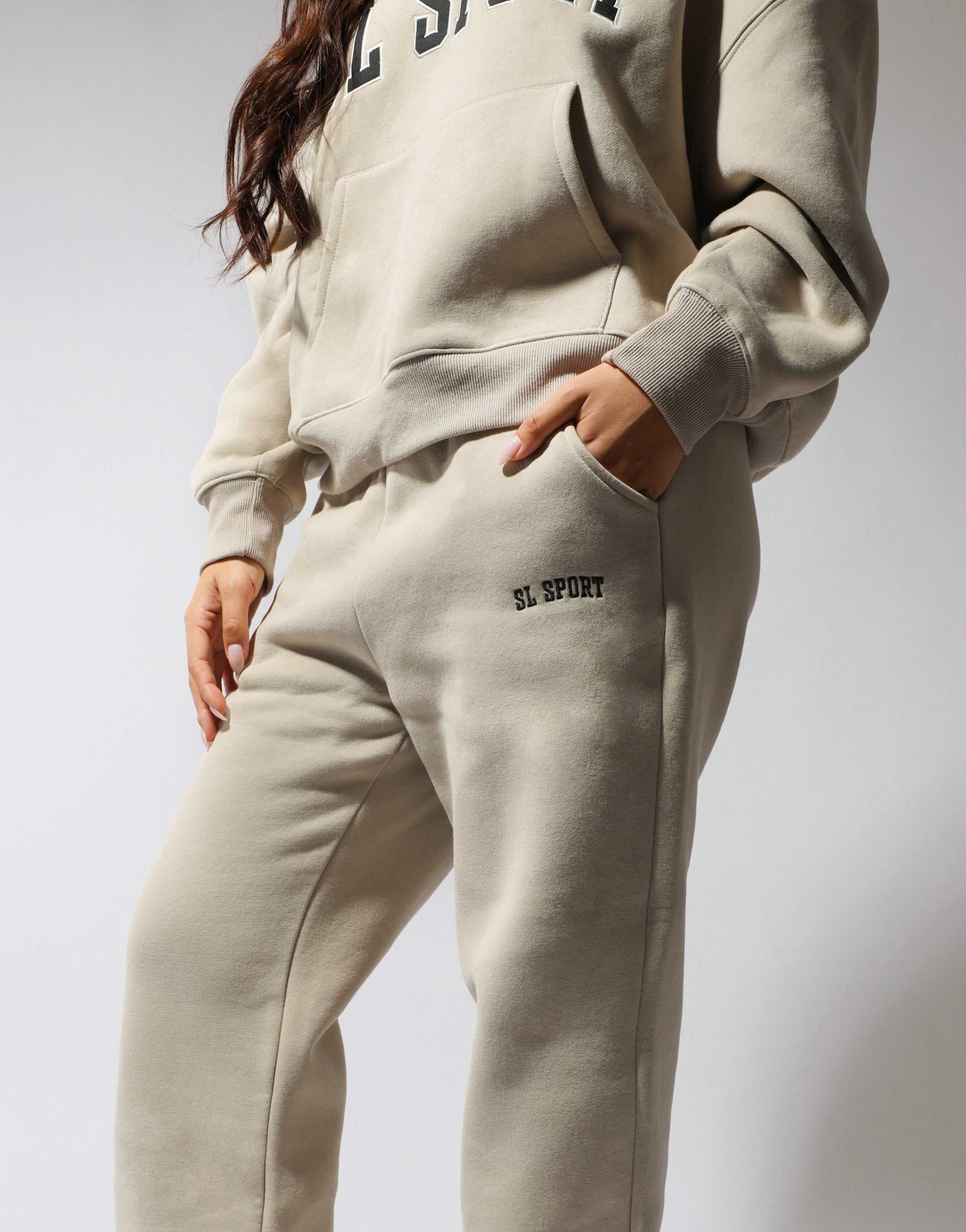 Colby Simmi Studios SL Sport Flared Joggers in cashew