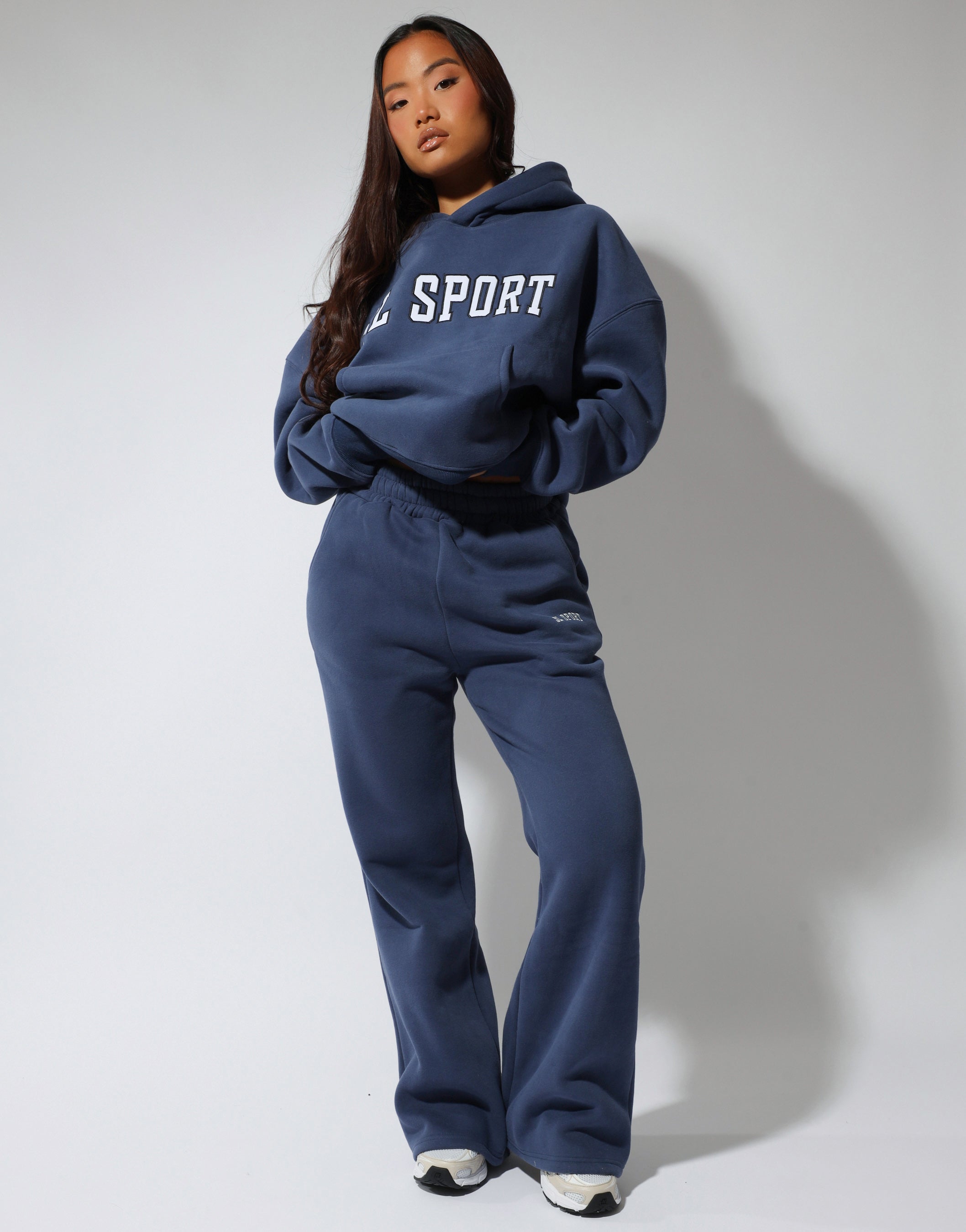 Colby Simmi Studios SL Sport Flared Joggers in vintage blue