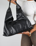 Abina Black Soft Hobo Shoulder Bag