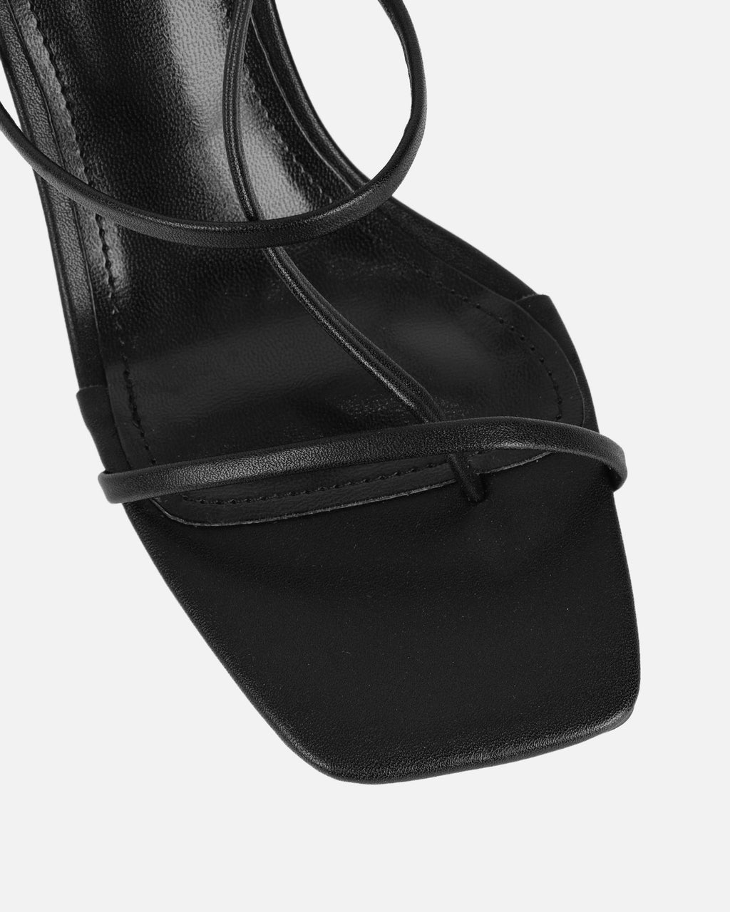 Allegra Black Strappy Heeled Sandals