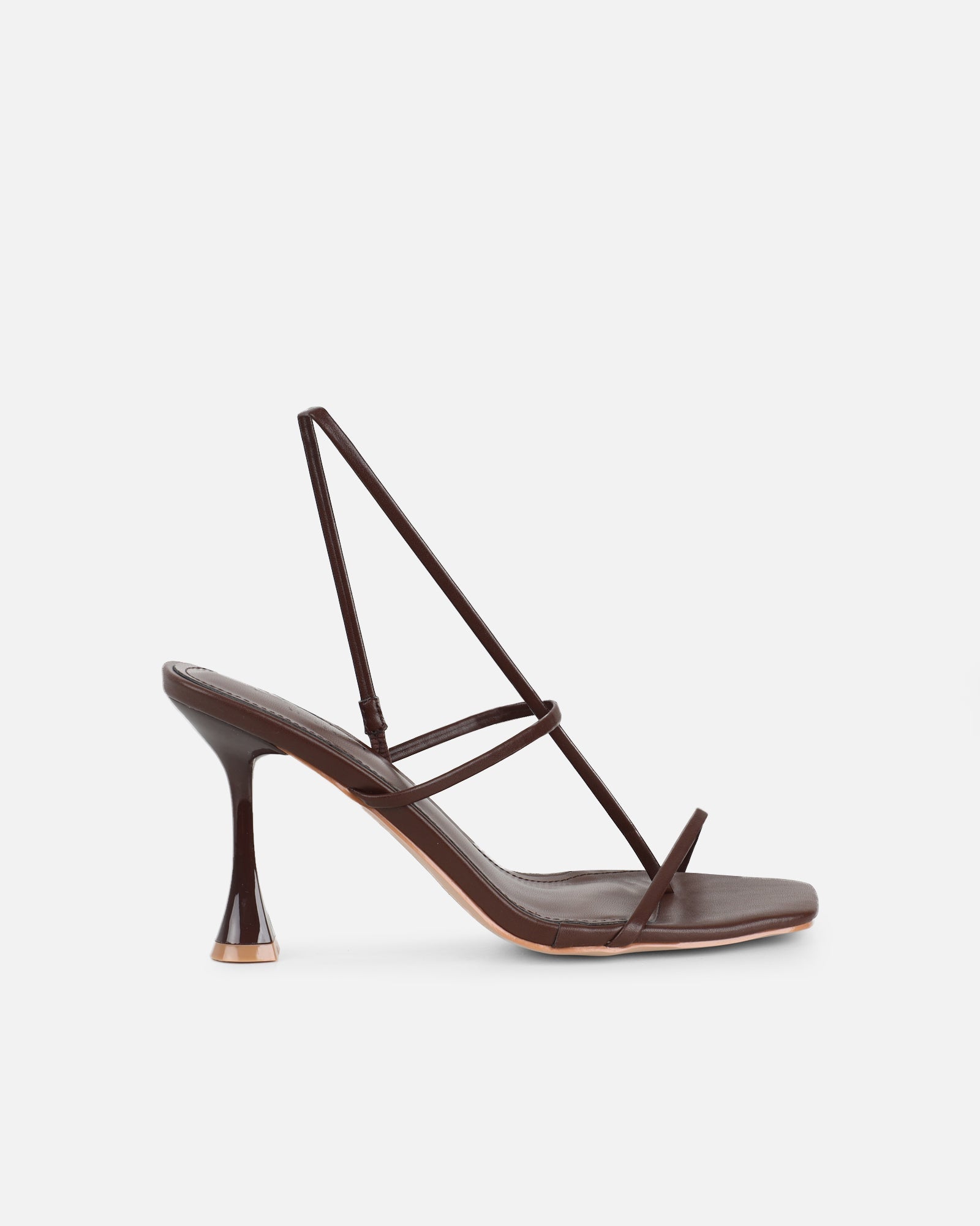 Allegra Chocolate Strappy Heeled Sandals