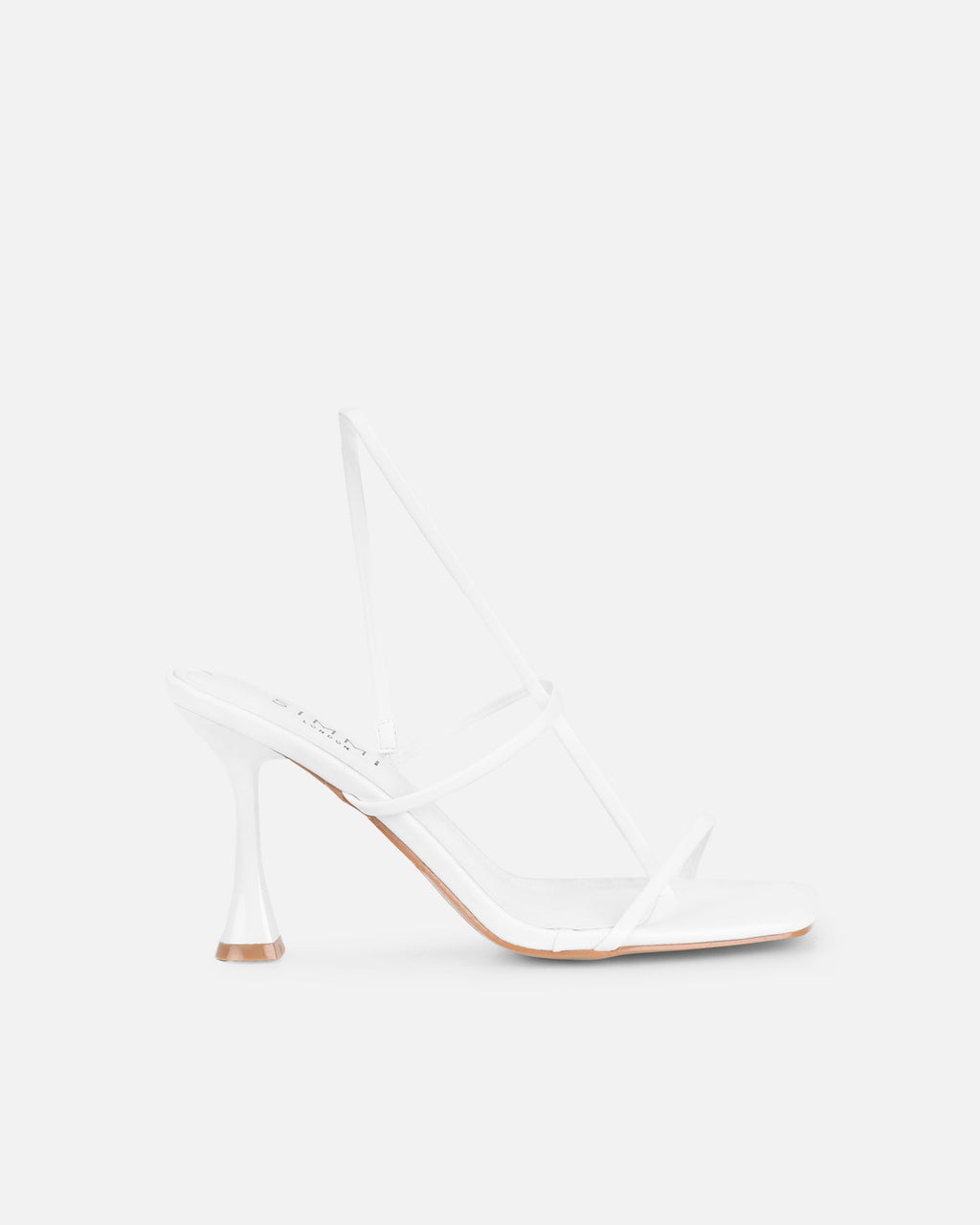 Allegra White Strappy Heeled Sandals