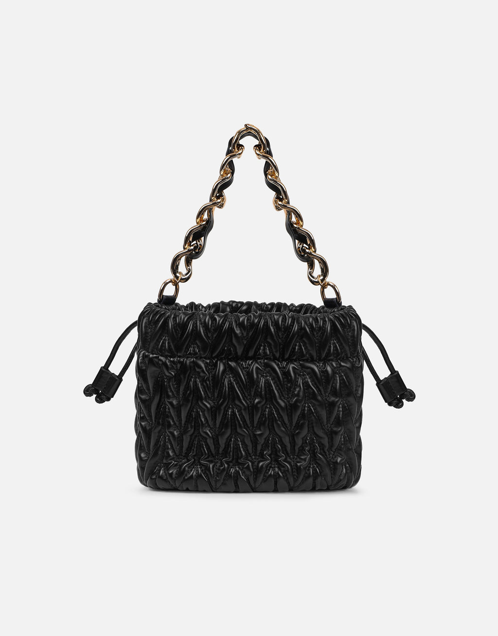 Amanza Black Mini Chain Bucket Bag