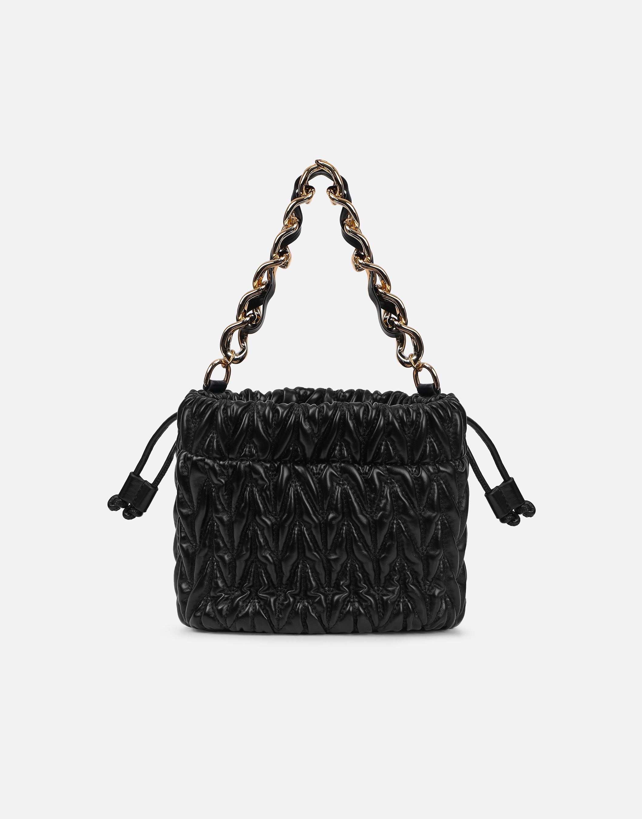 Amanza Black Mini Chain Bucket Bag