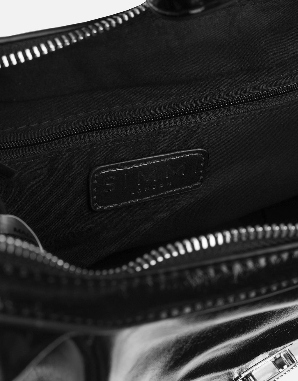 Asher Black Buckle Detail Shoulder Bag