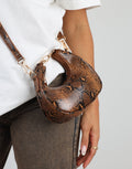 Caryn Brown Faux Snake Effect Mini Cross Body Bag