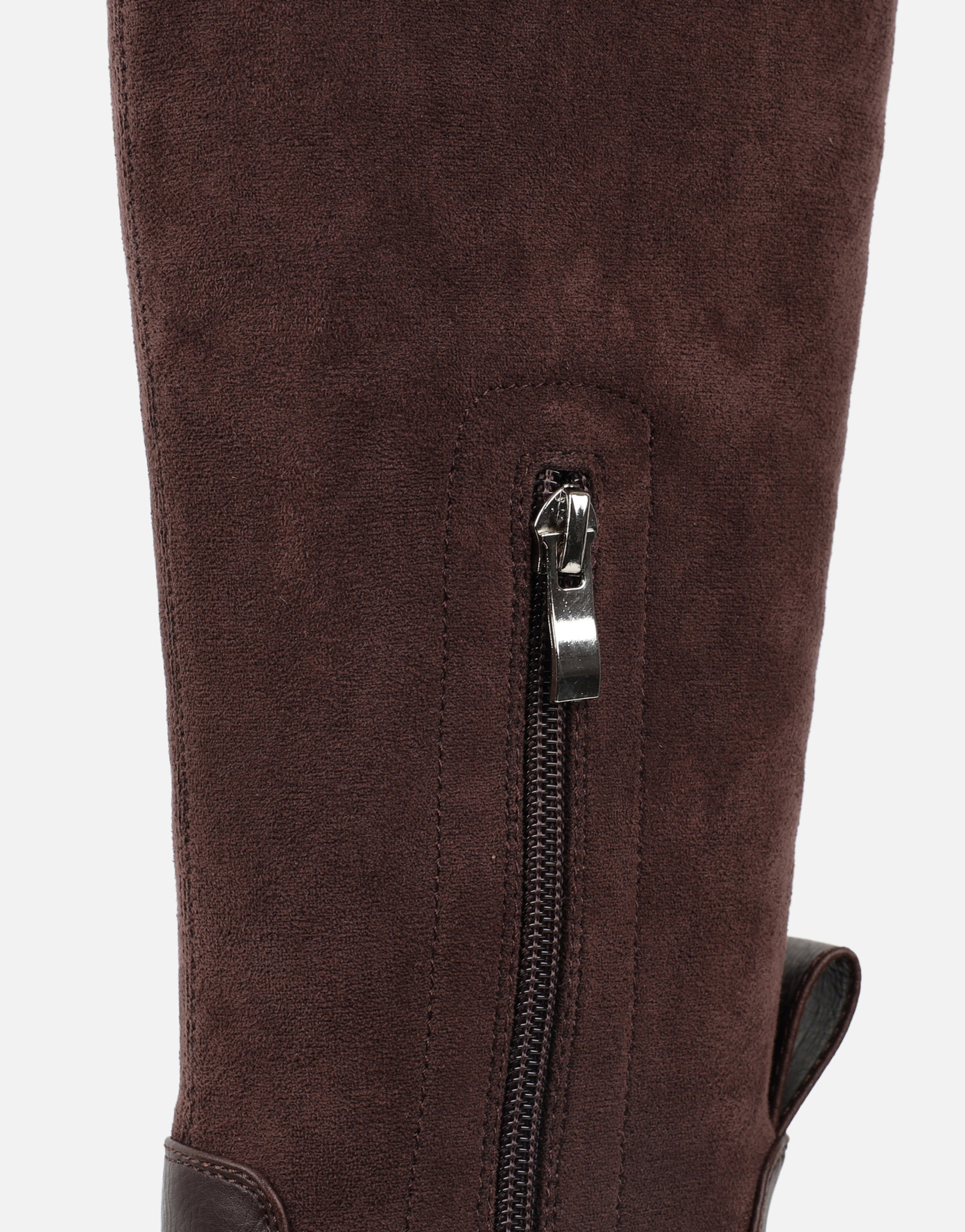 Chorley Brown Microfibre Stretch Chunky Boots