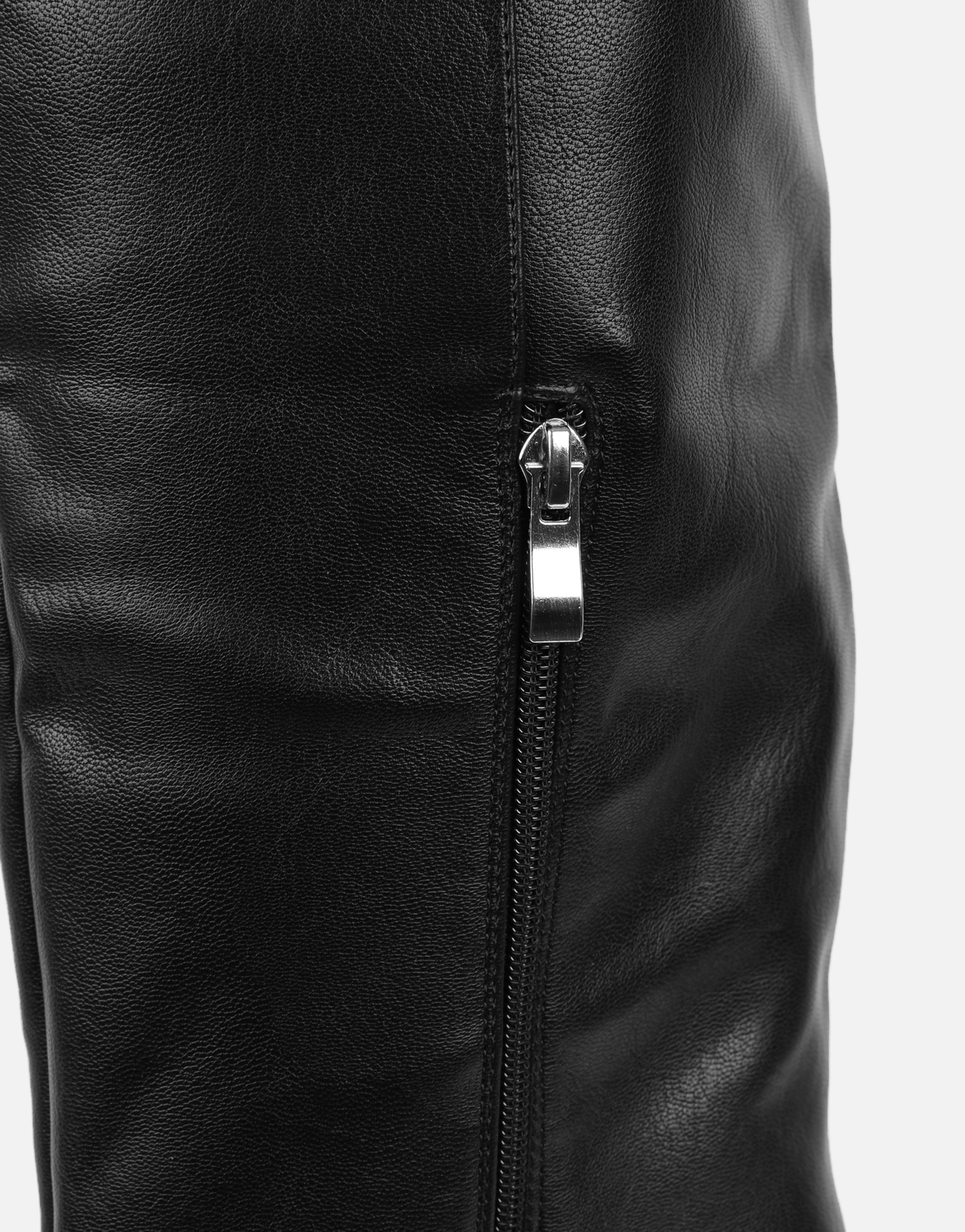 Miguel Black Knee High Heeled Boots