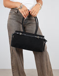 Eos Black Suede Handbag