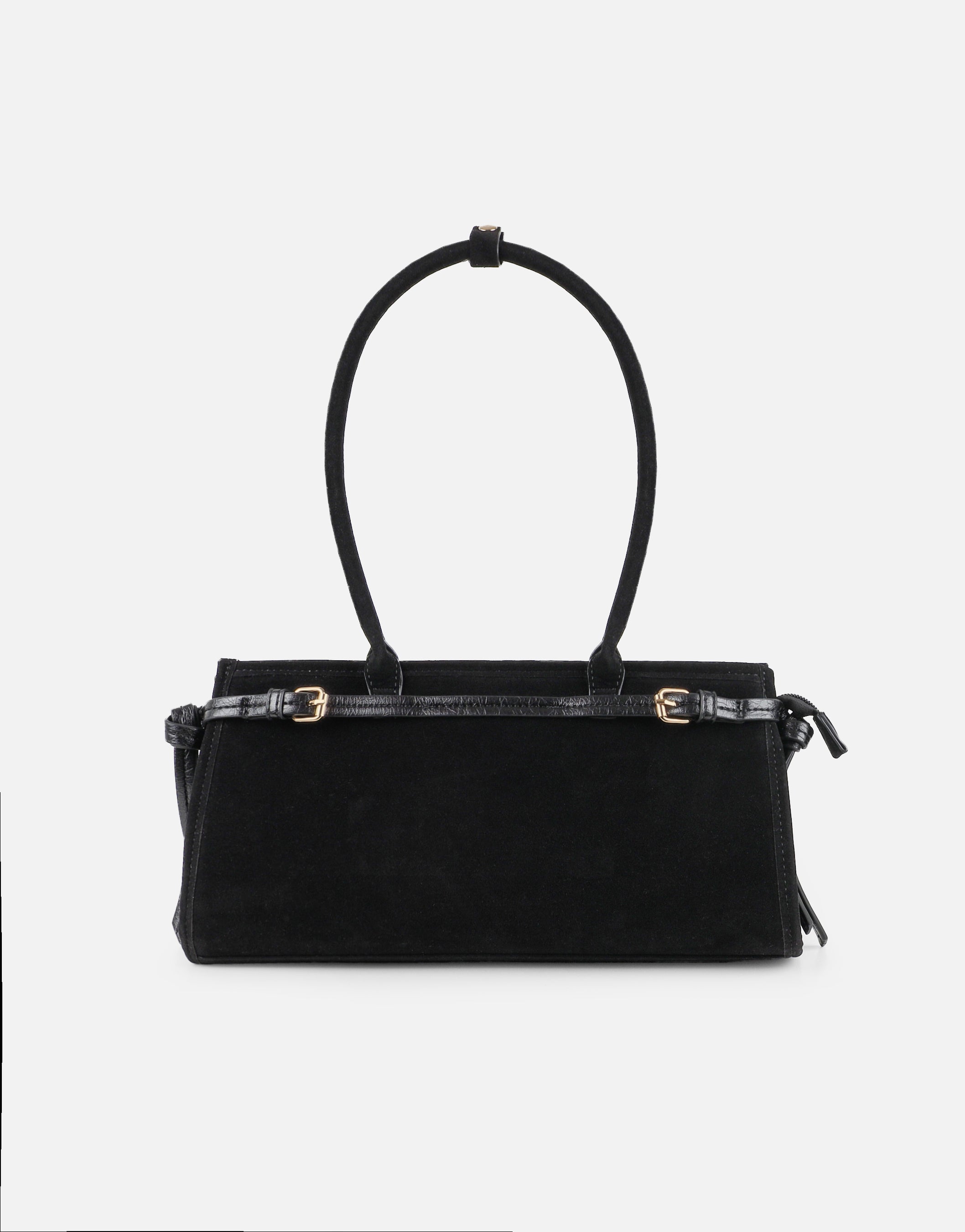 Eos Black Suede Handbag