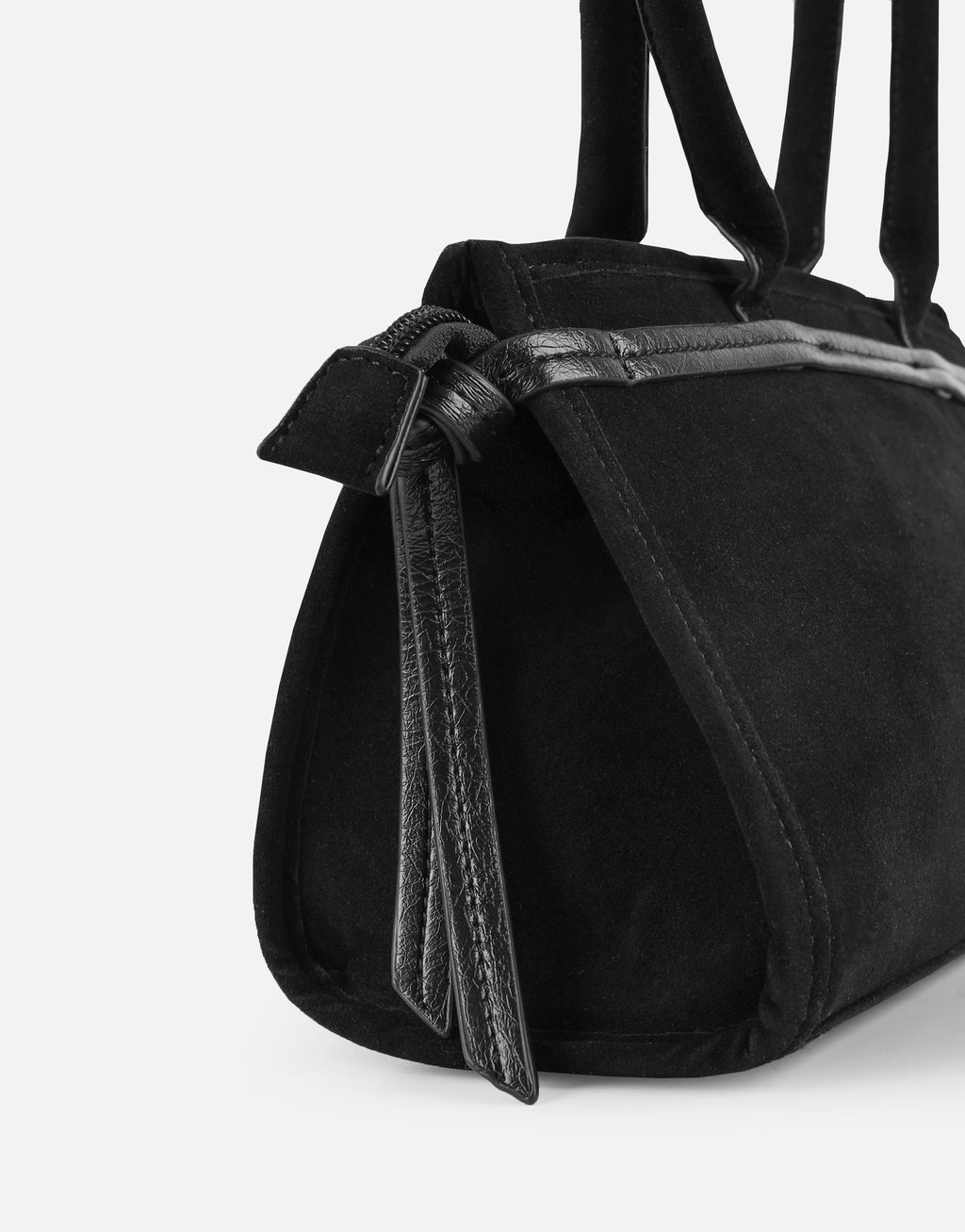 Eos Black Suede Handbag