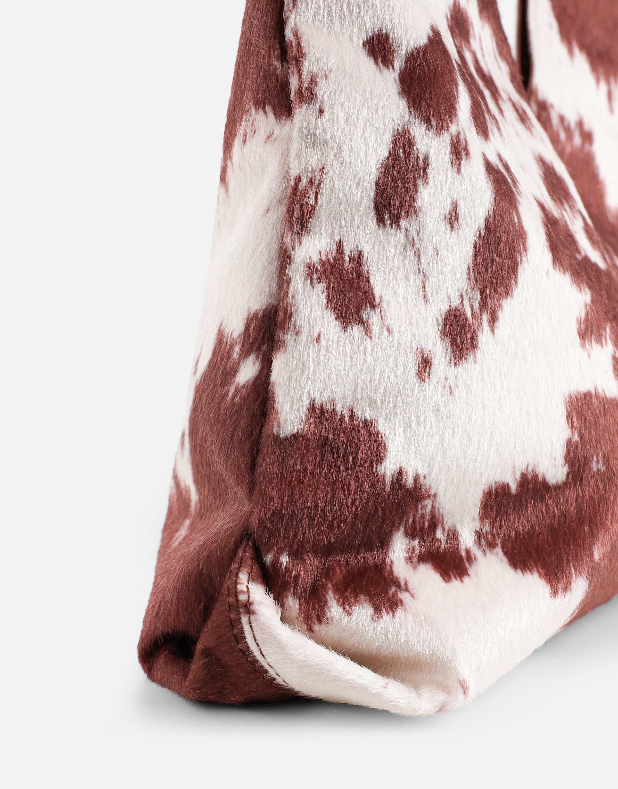 Isla Large Cow Print Suede Shoulder Bag