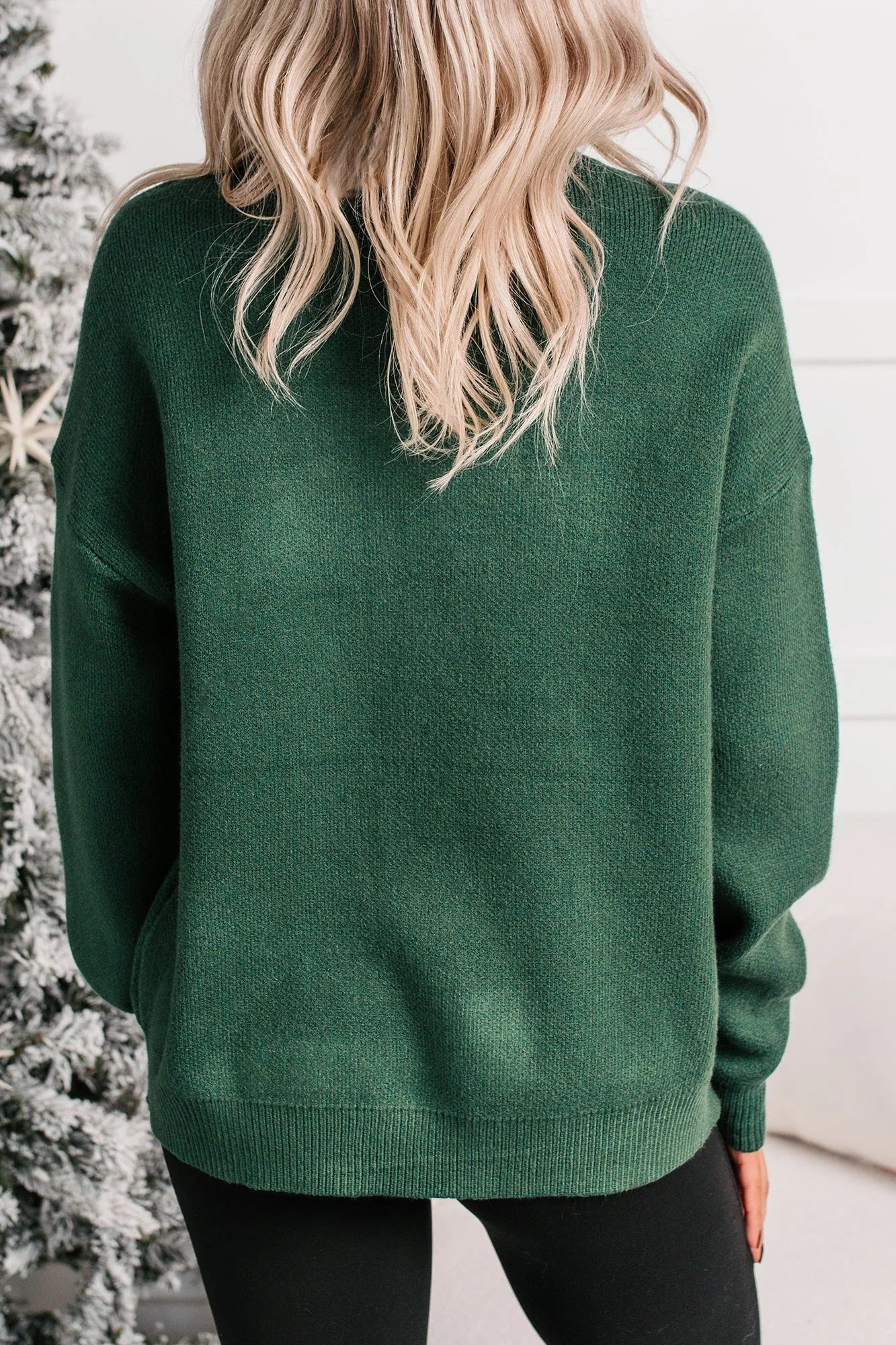 "Happy Holidays" Christmas Sweater (Hunter Green)