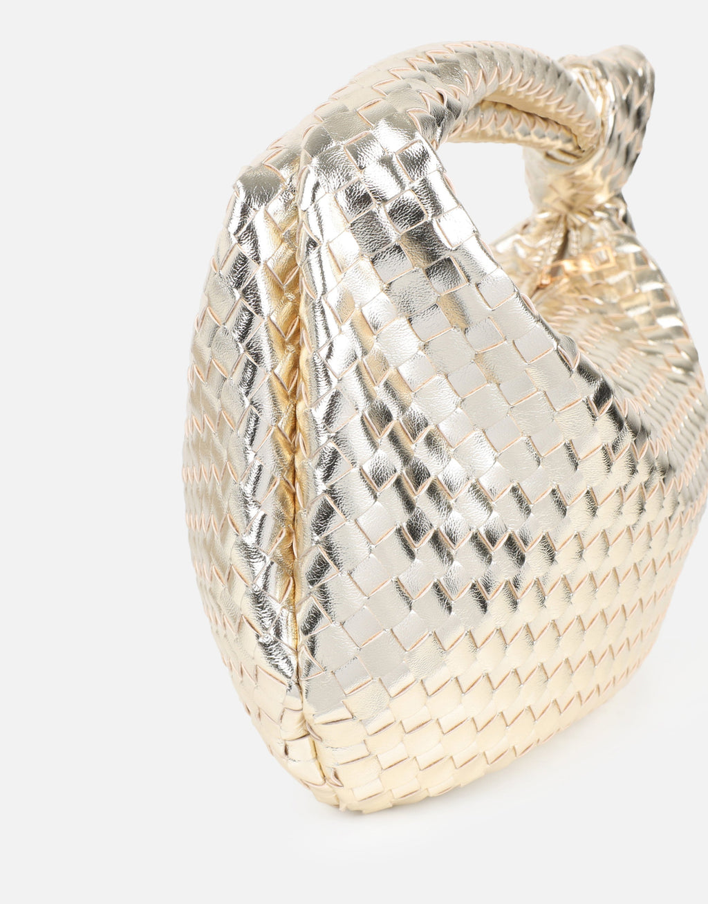 Justine Woven Gold Bag