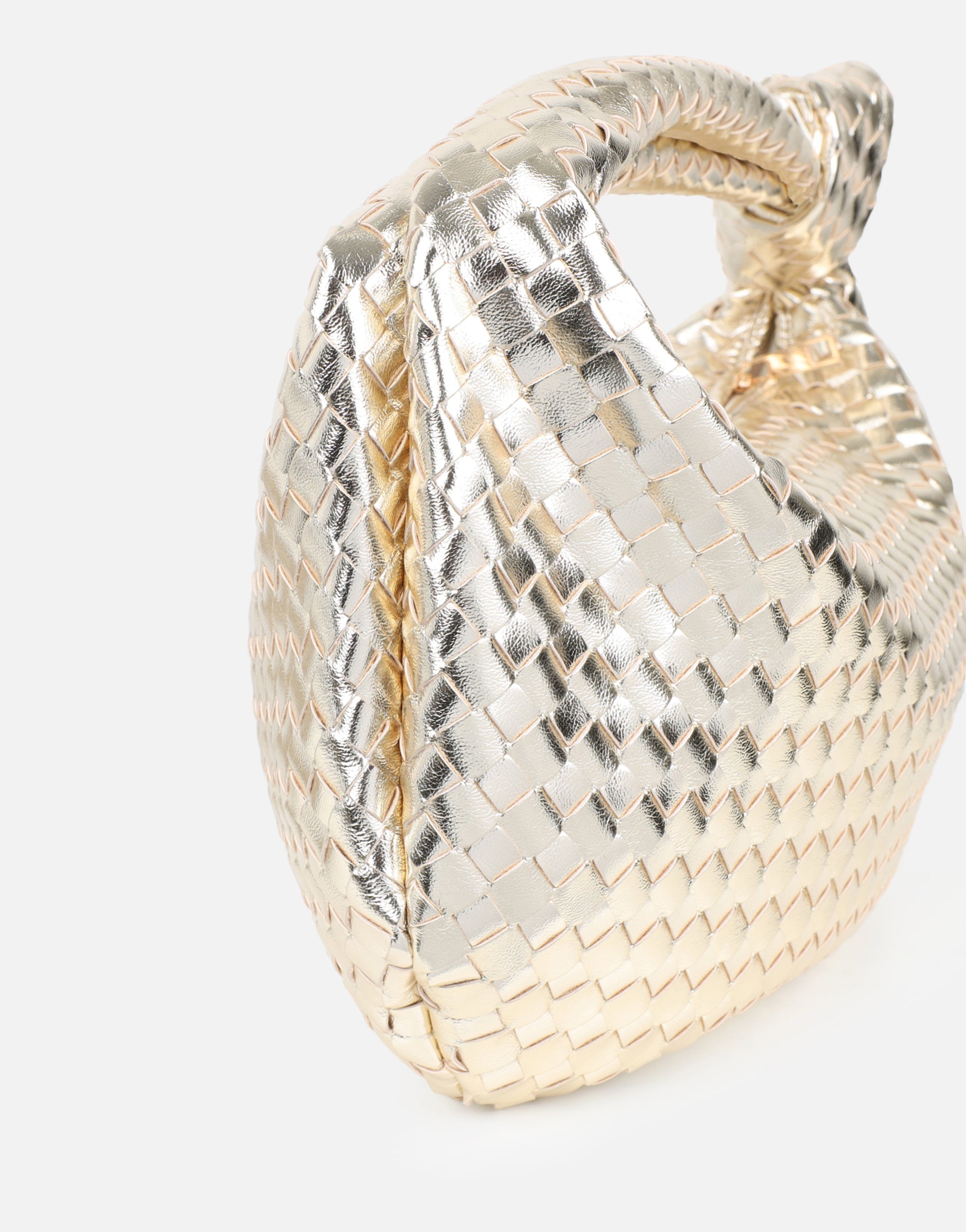 Justine Woven Gold Bag