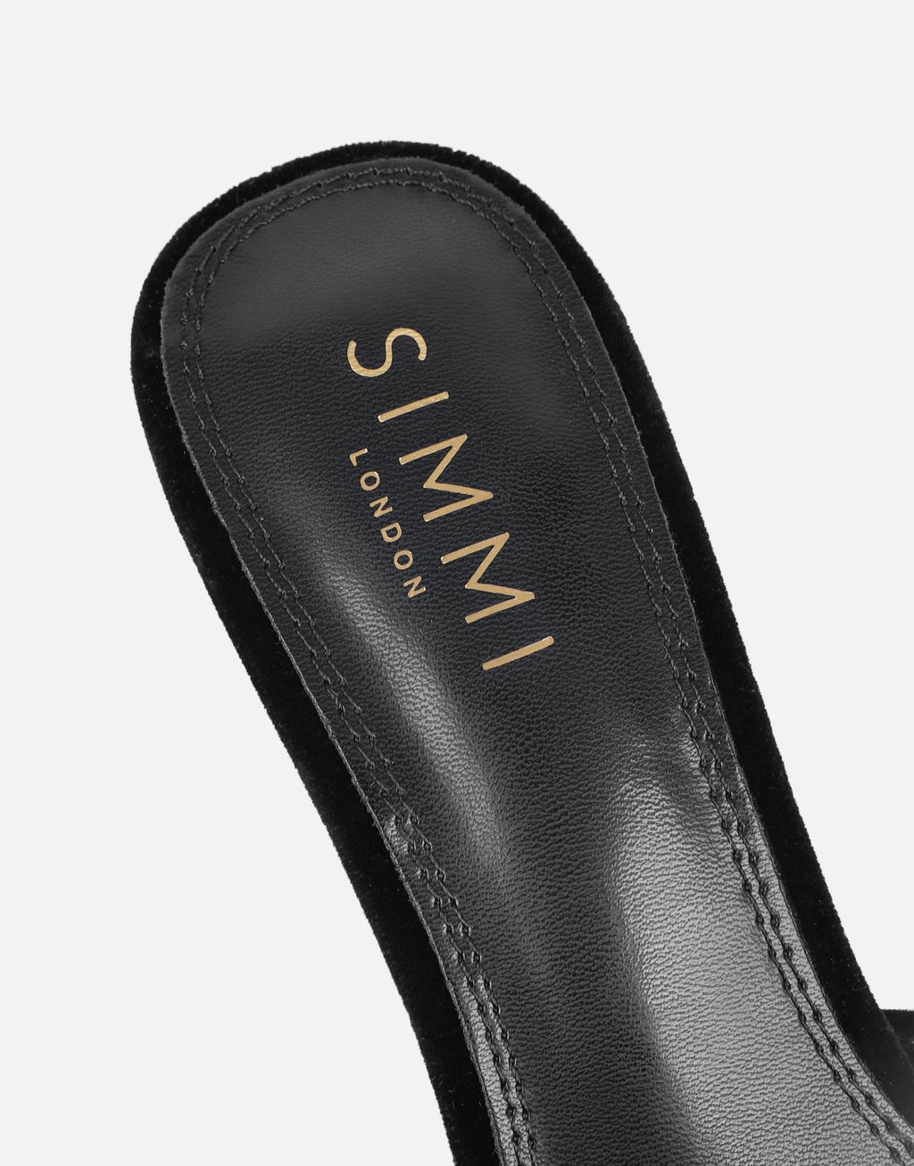 Ella Black Velvet Bow Mules