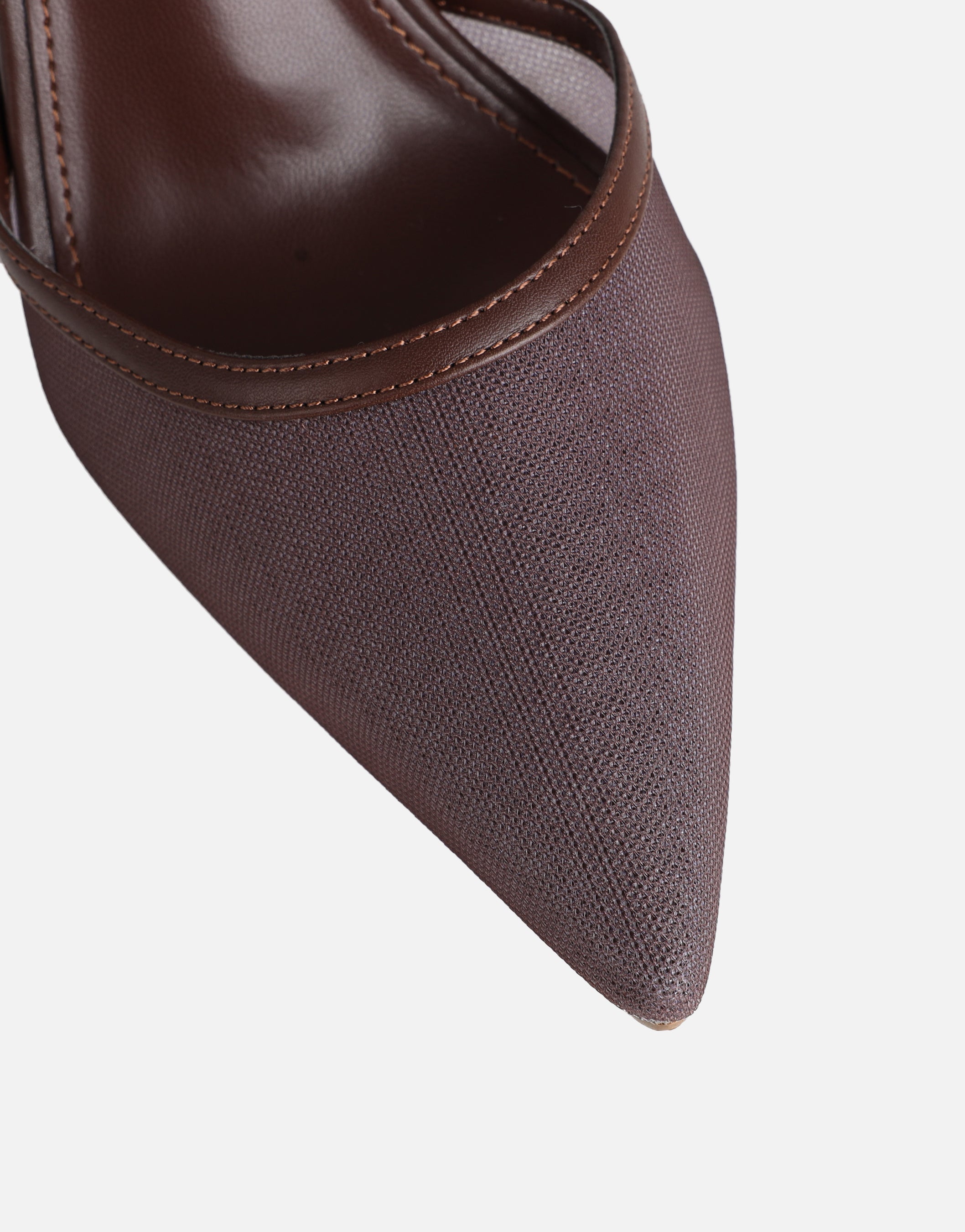 Mandisa brown mesh court heels