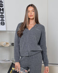 Alma Simmi studios soft touch cardigan in dark grey