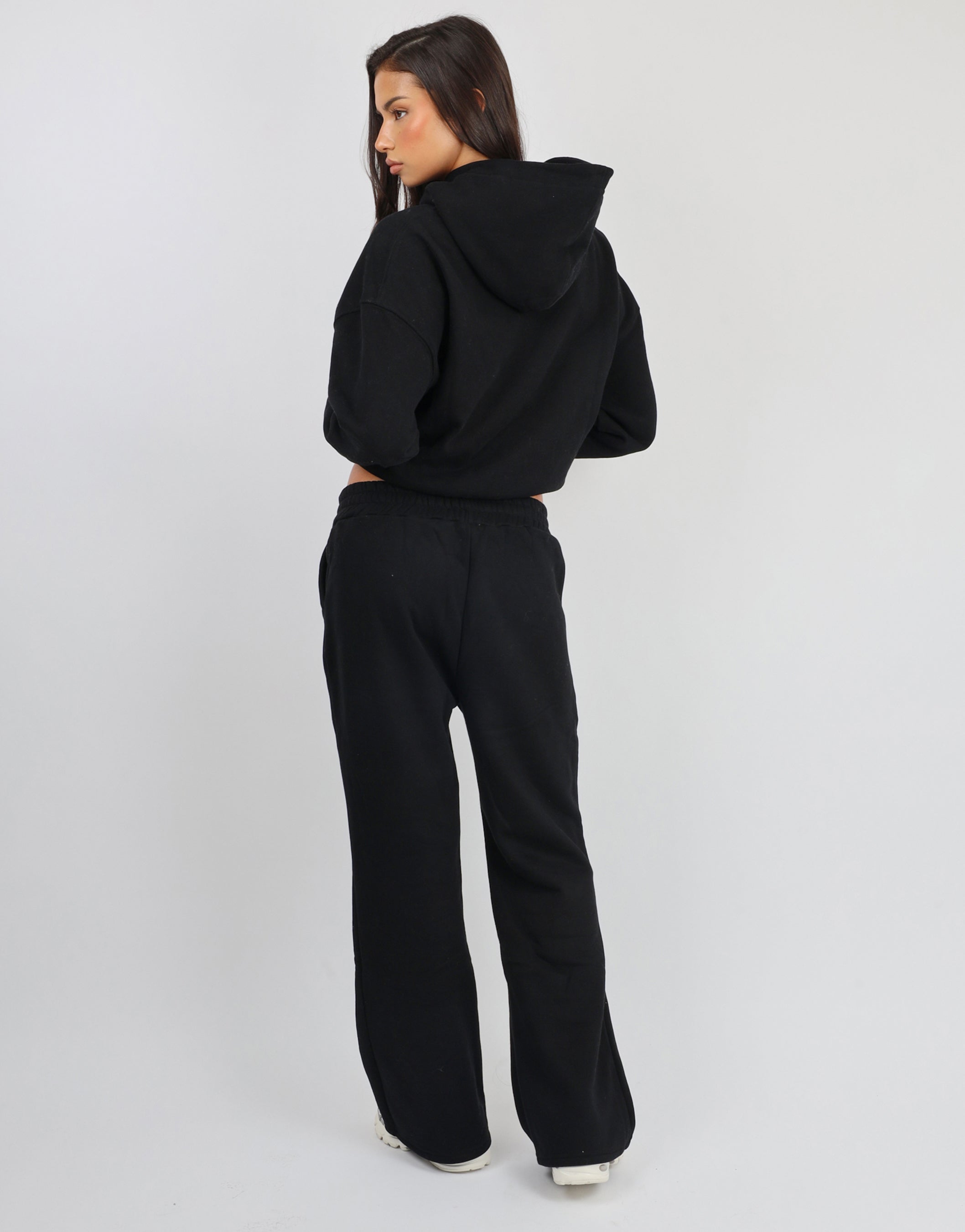 Colby Simmi Studios Varsity Flared Joggers in Black