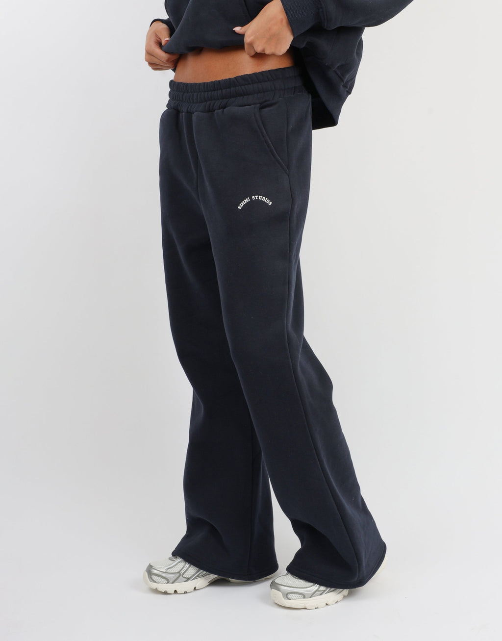 Colby Simmi Studios Varsity Flared Joggers in Oxford Blue