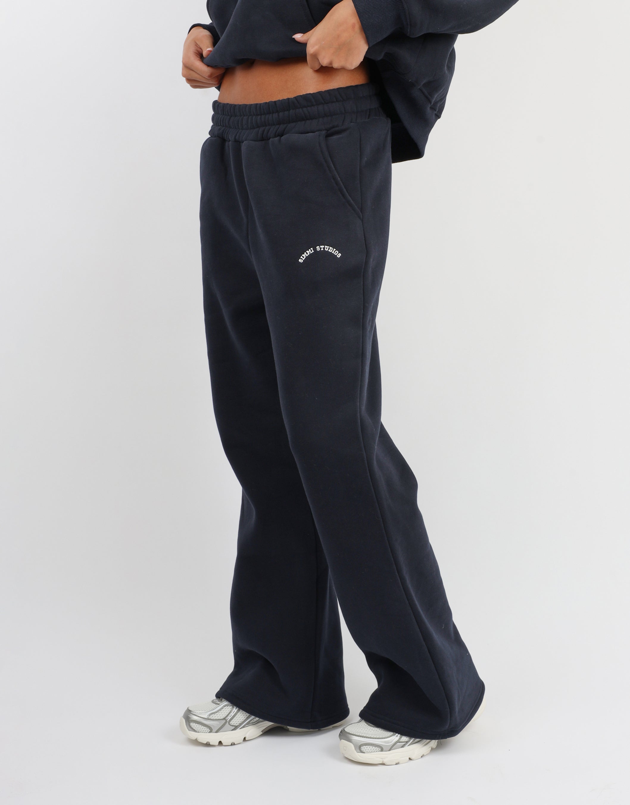 Colby Simmi Studios Varsity Flared Joggers in Oxford Blue