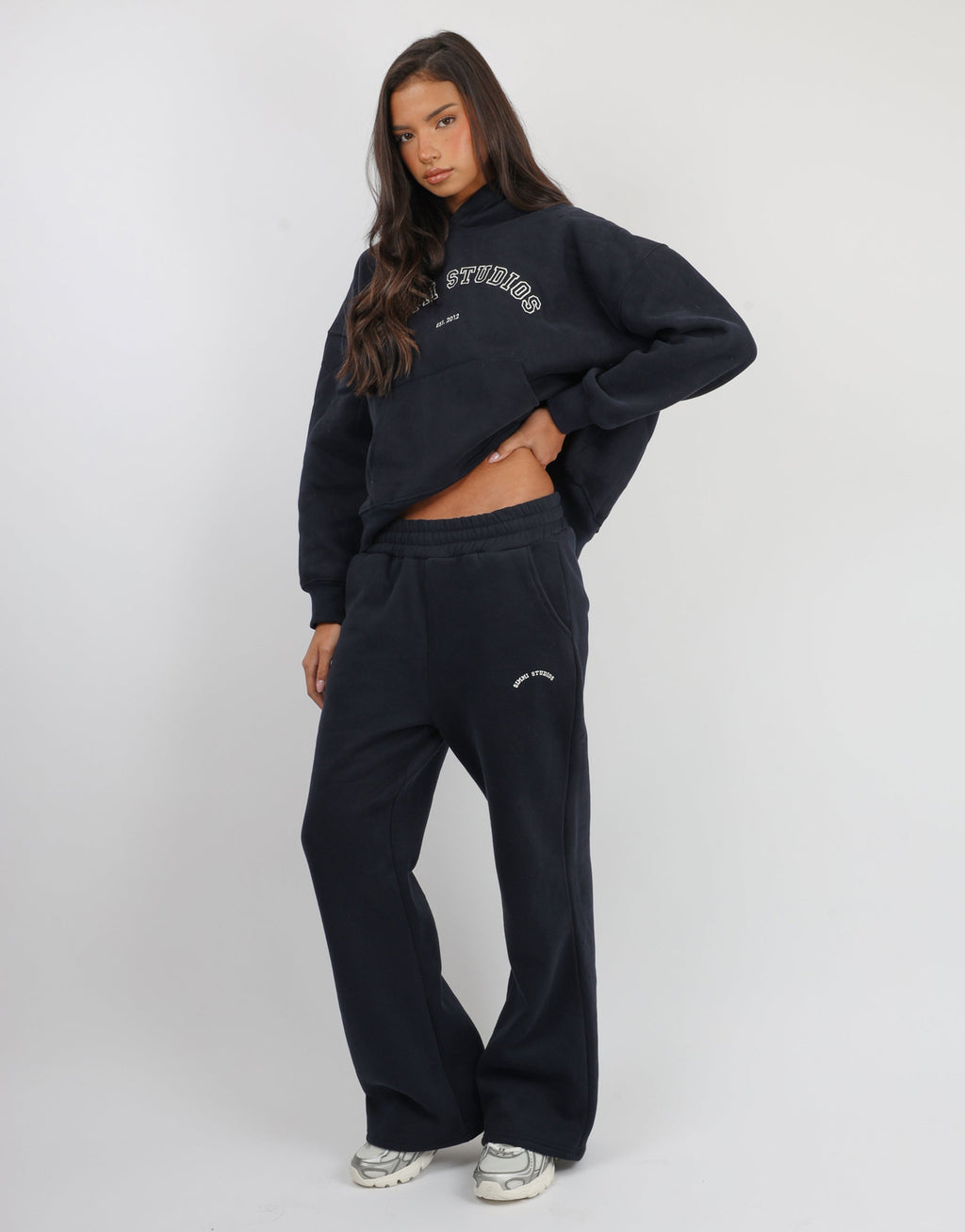 Colby Simmi Studios Varsity Flared Joggers in Oxford Blue