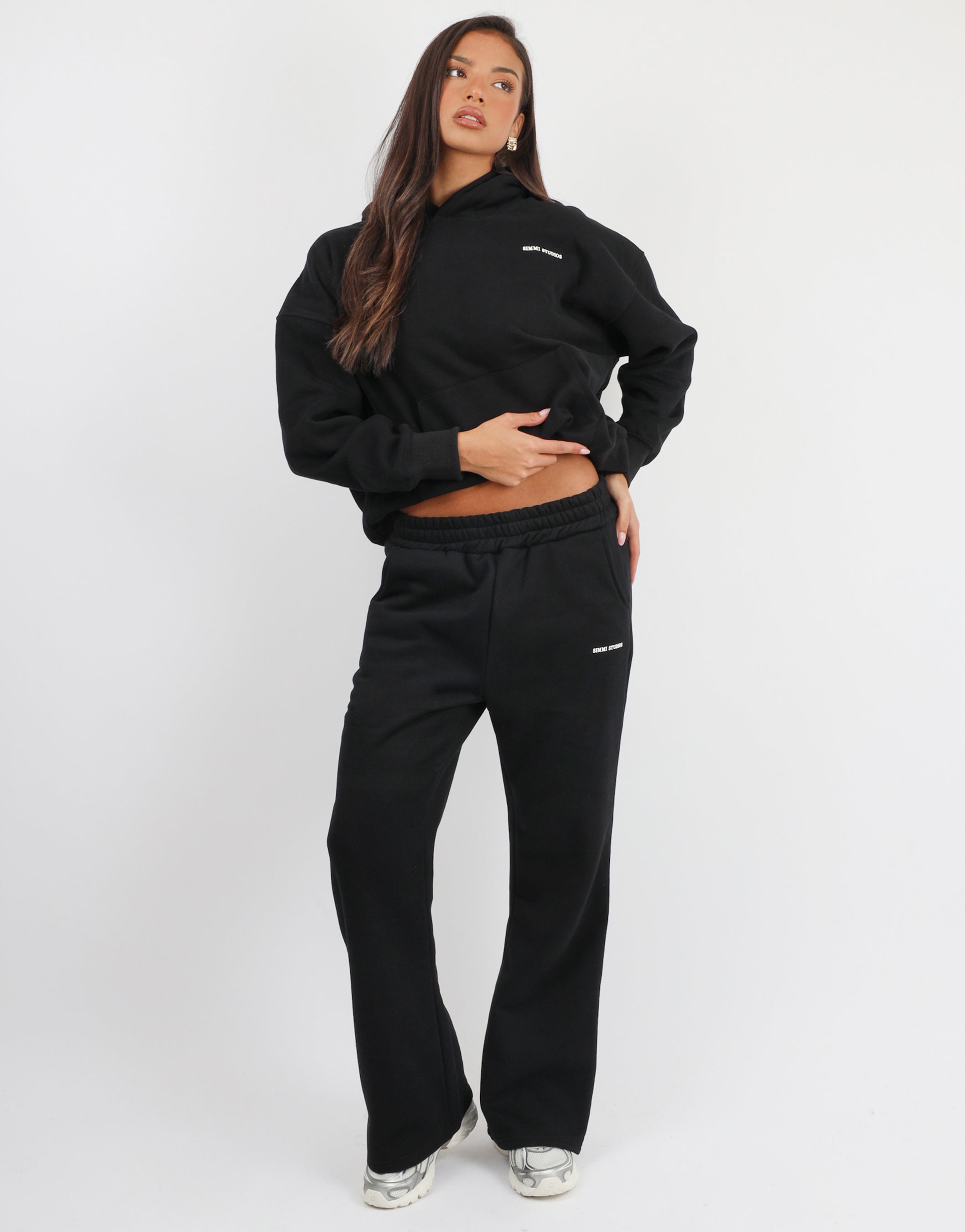 Colby Simmi Studios Essentials Flared Joggers in Black