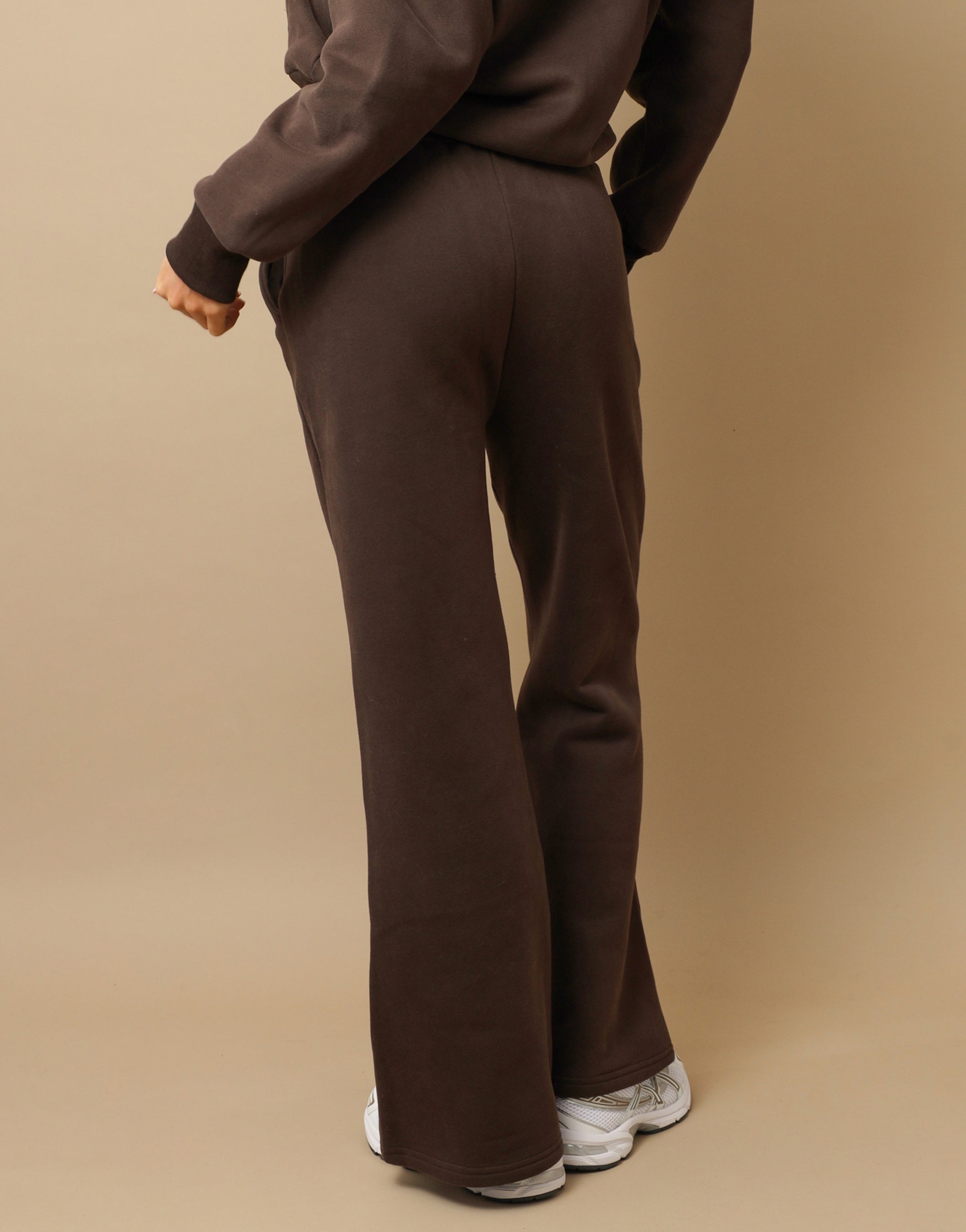 Colby Simmi Studios Essentials Flared Joggers in Brown