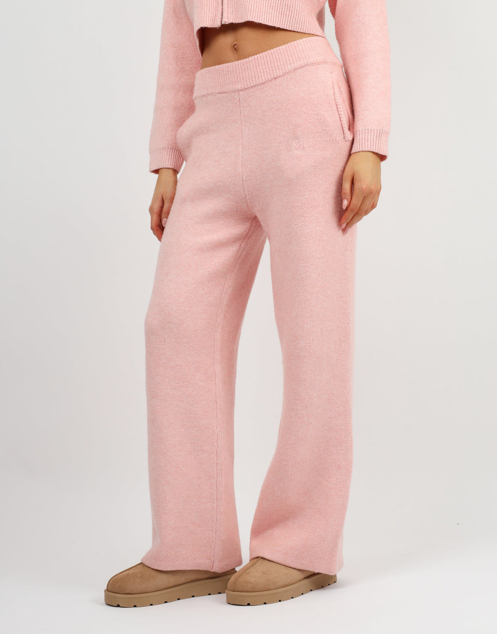 Caris Simmi Studios Knitted Trousers In Pink