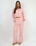 Caris Simmi Studios Knitted Trousers In Pink