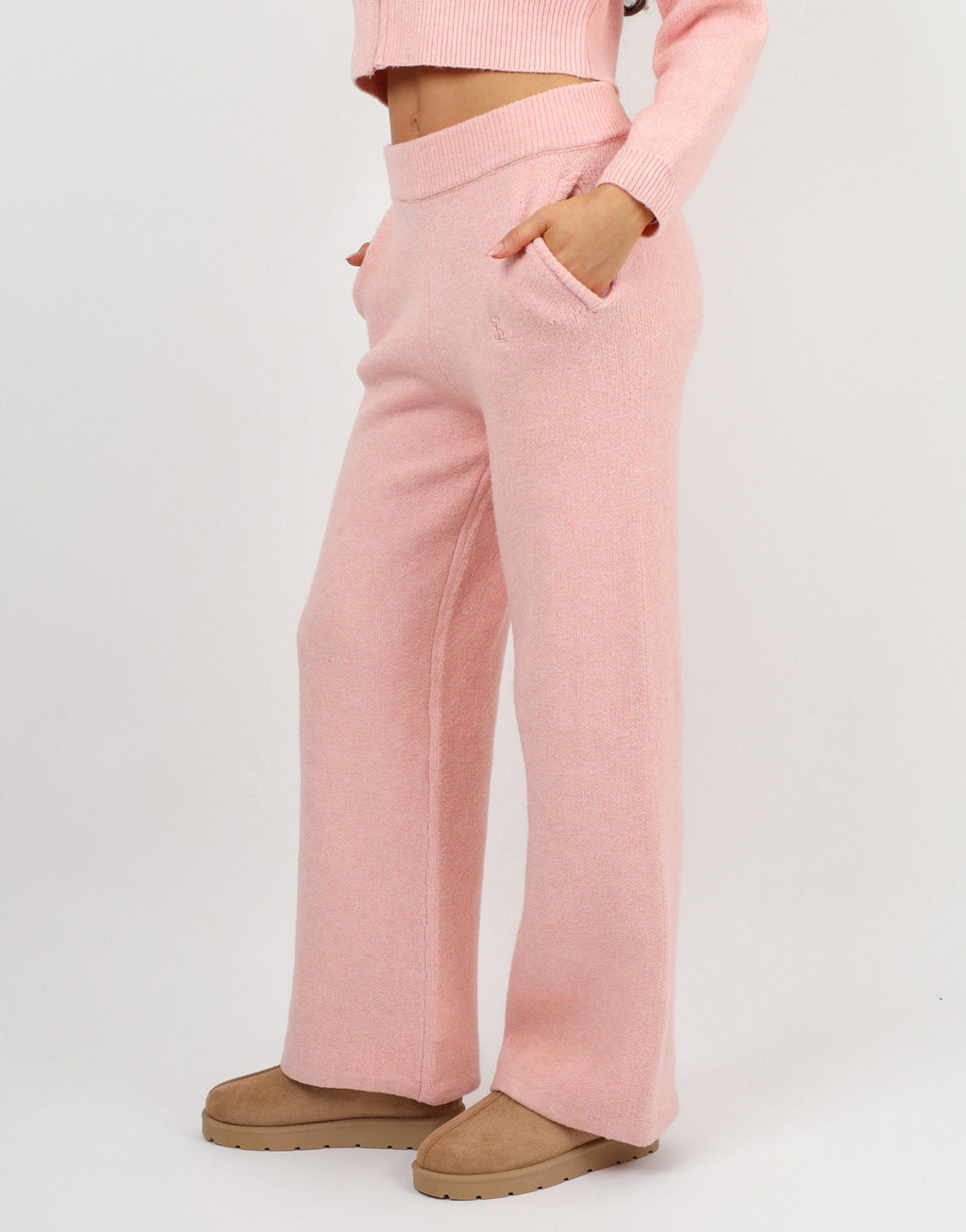 Caris Simmi Studios Knitted Trousers In Pink