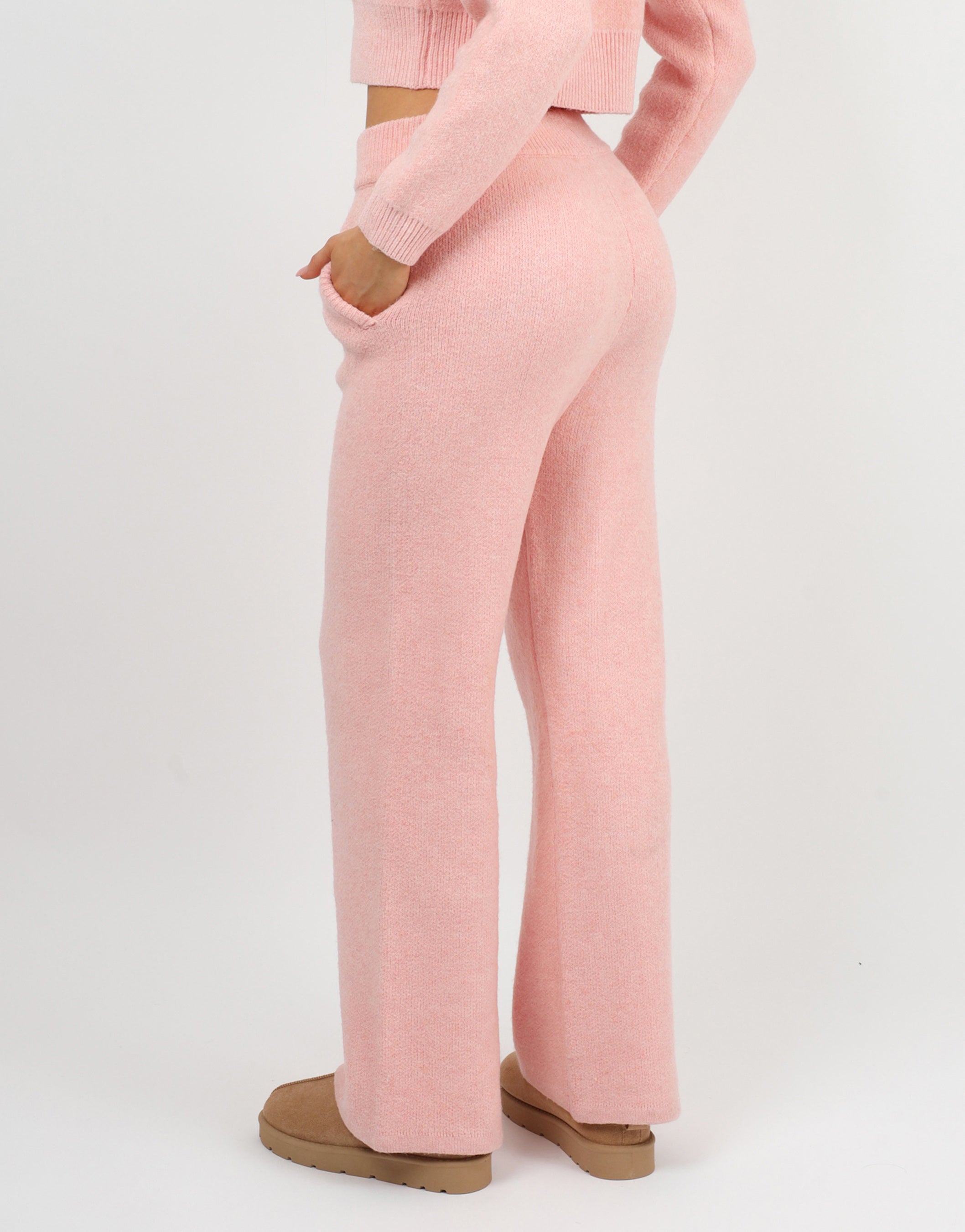 Caris Simmi Studios Knitted Trousers In Pink