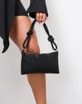 Talia Black Diamante Shoulder Bag