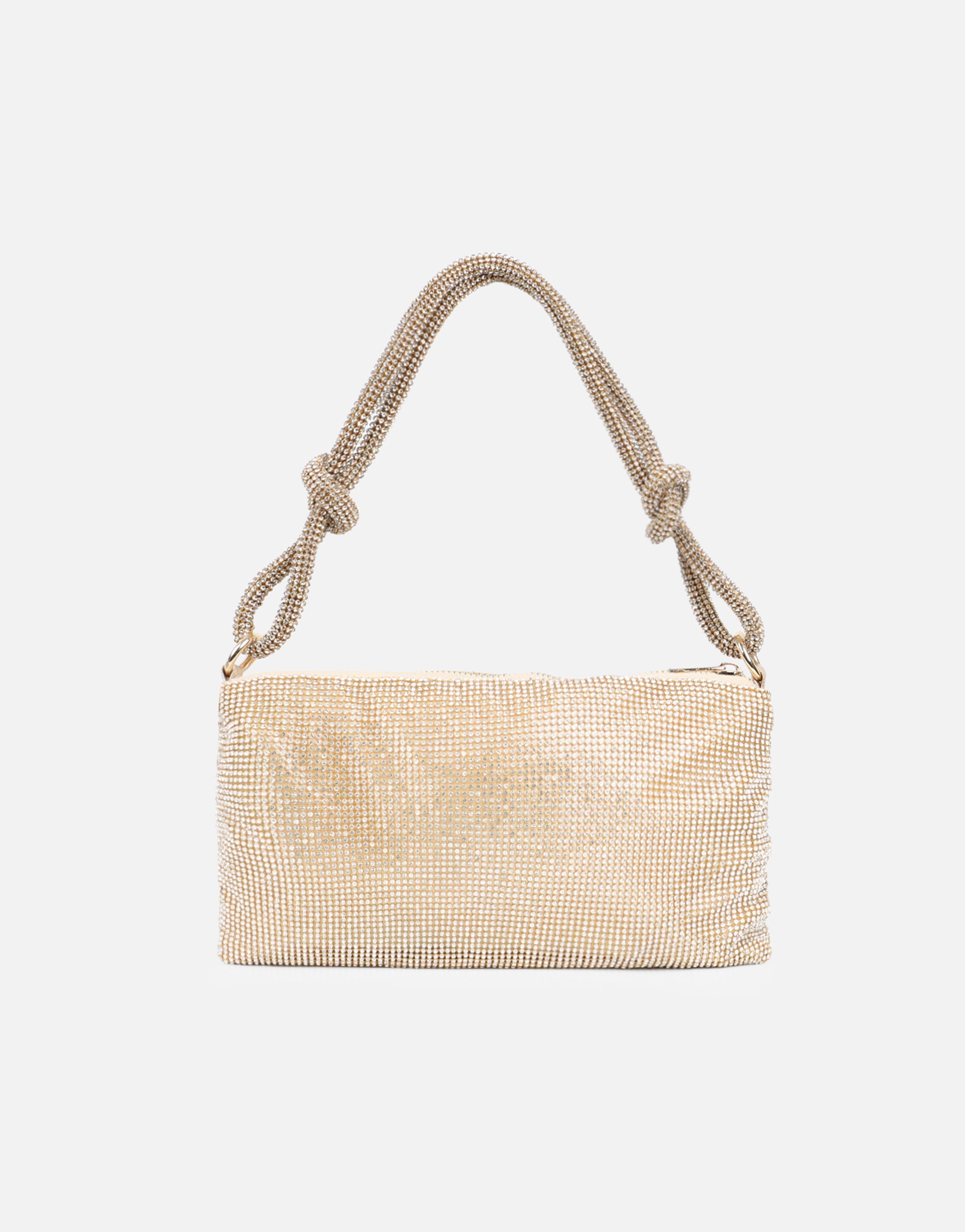 Talia Gold Diamante Shoulder Bag