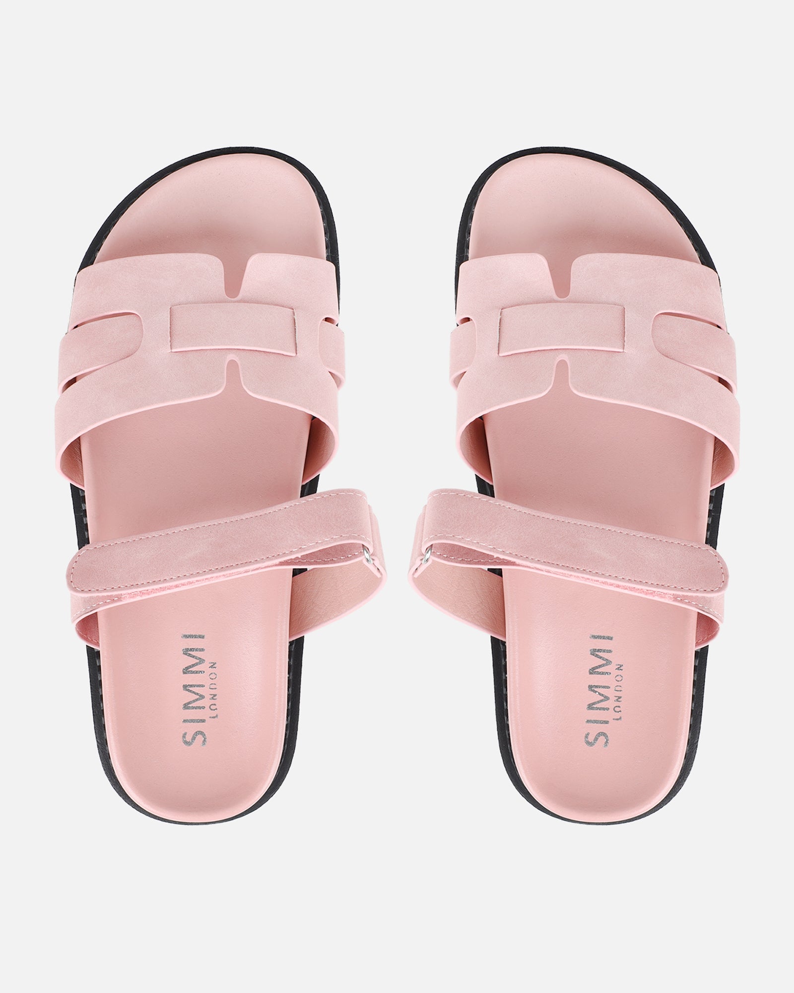 Adelle Pink Nubuck Chunky Footbed Slides