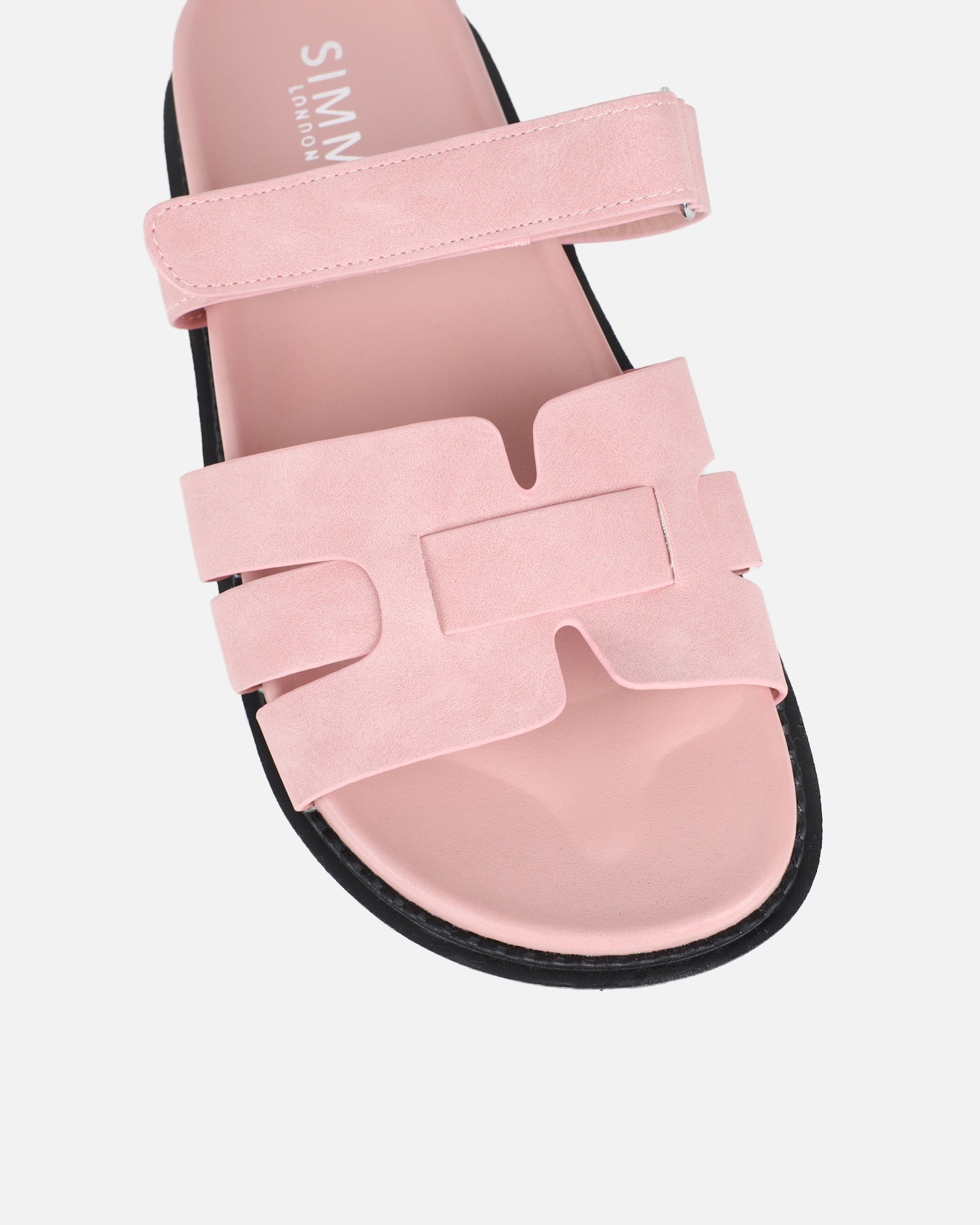 Adelle Pink Nubuck Chunky Footbed Slides