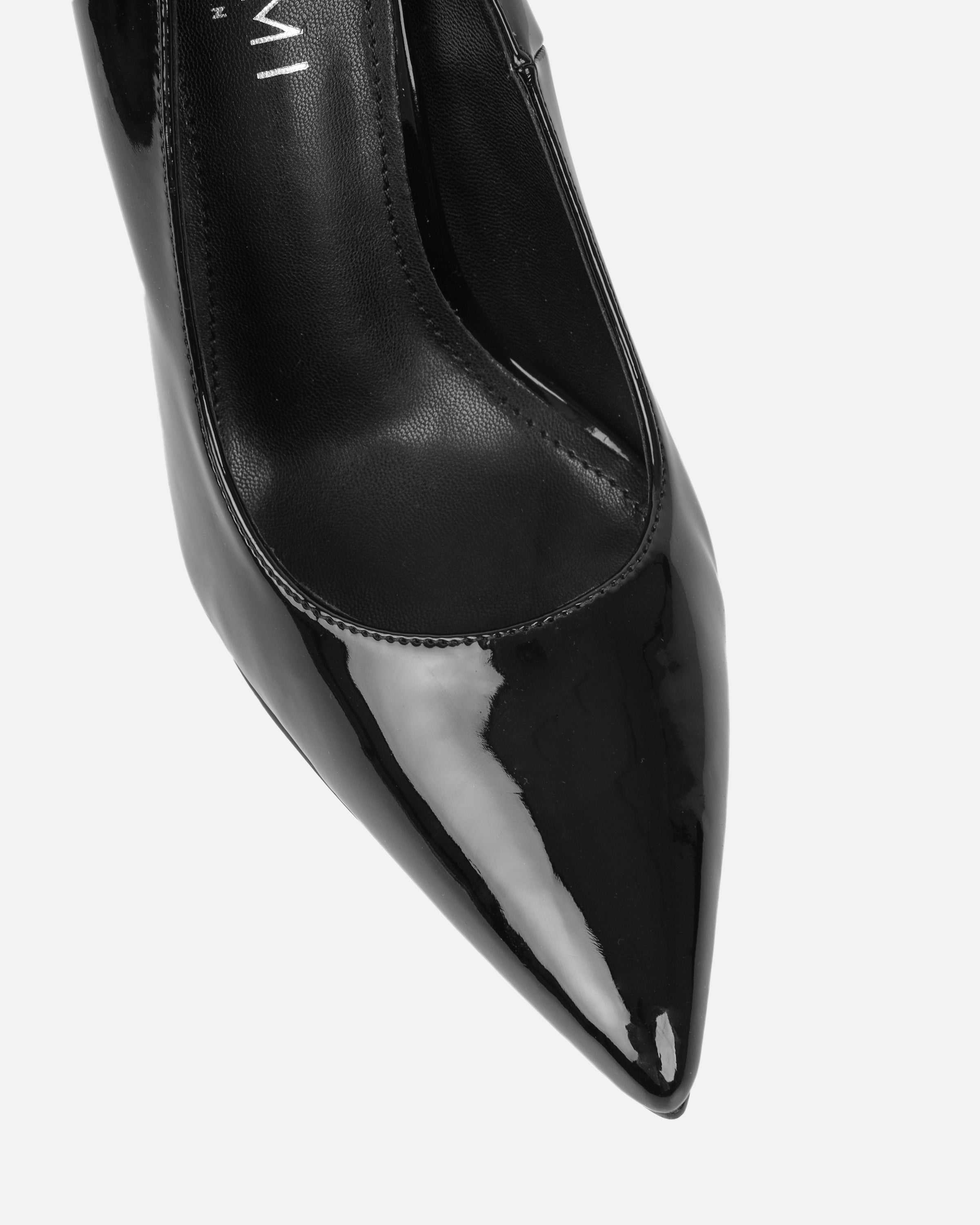 Agathia Black Patent Stiletto Court Shoes
