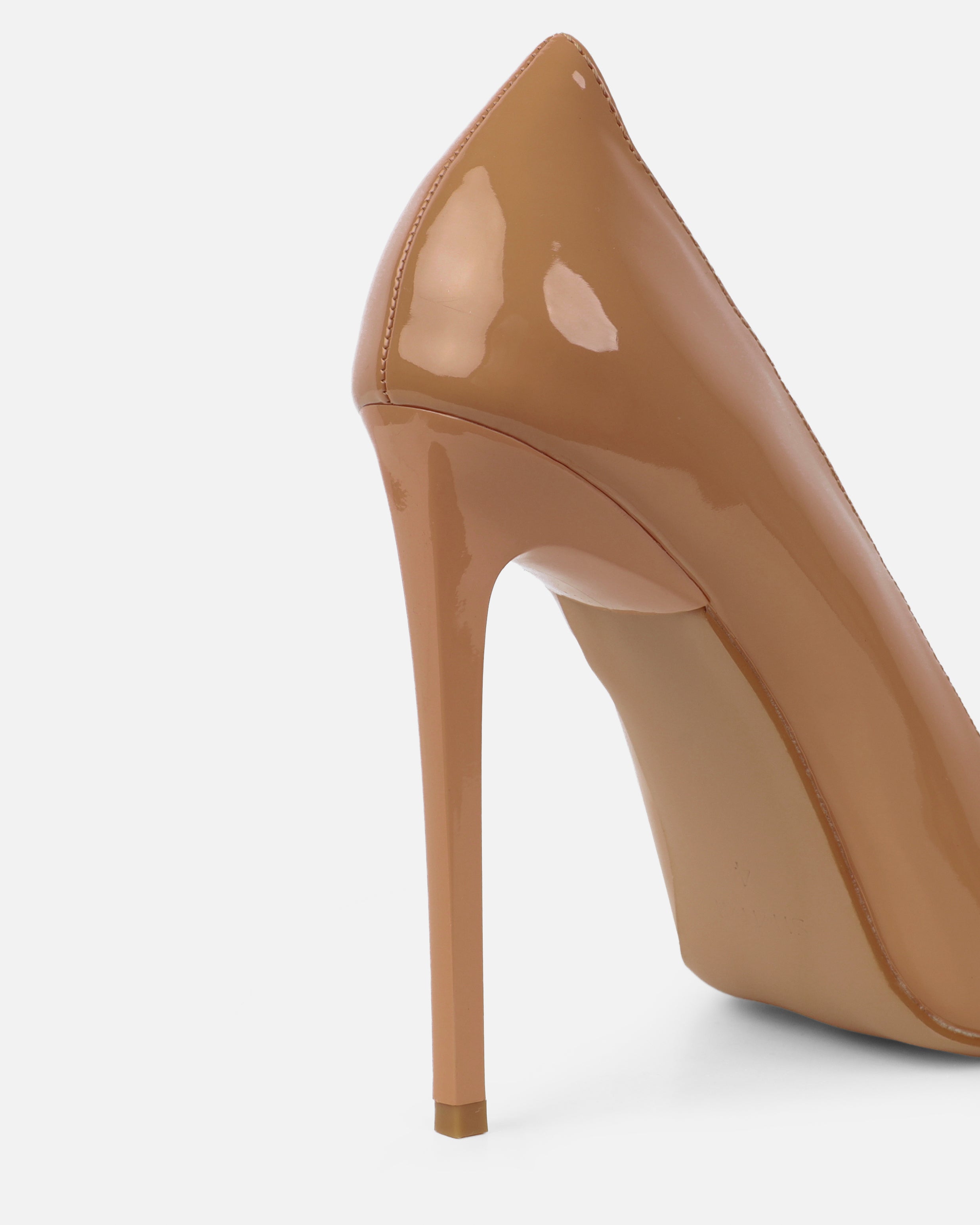 Agathia Nude Patent Stiletto Court Shoes