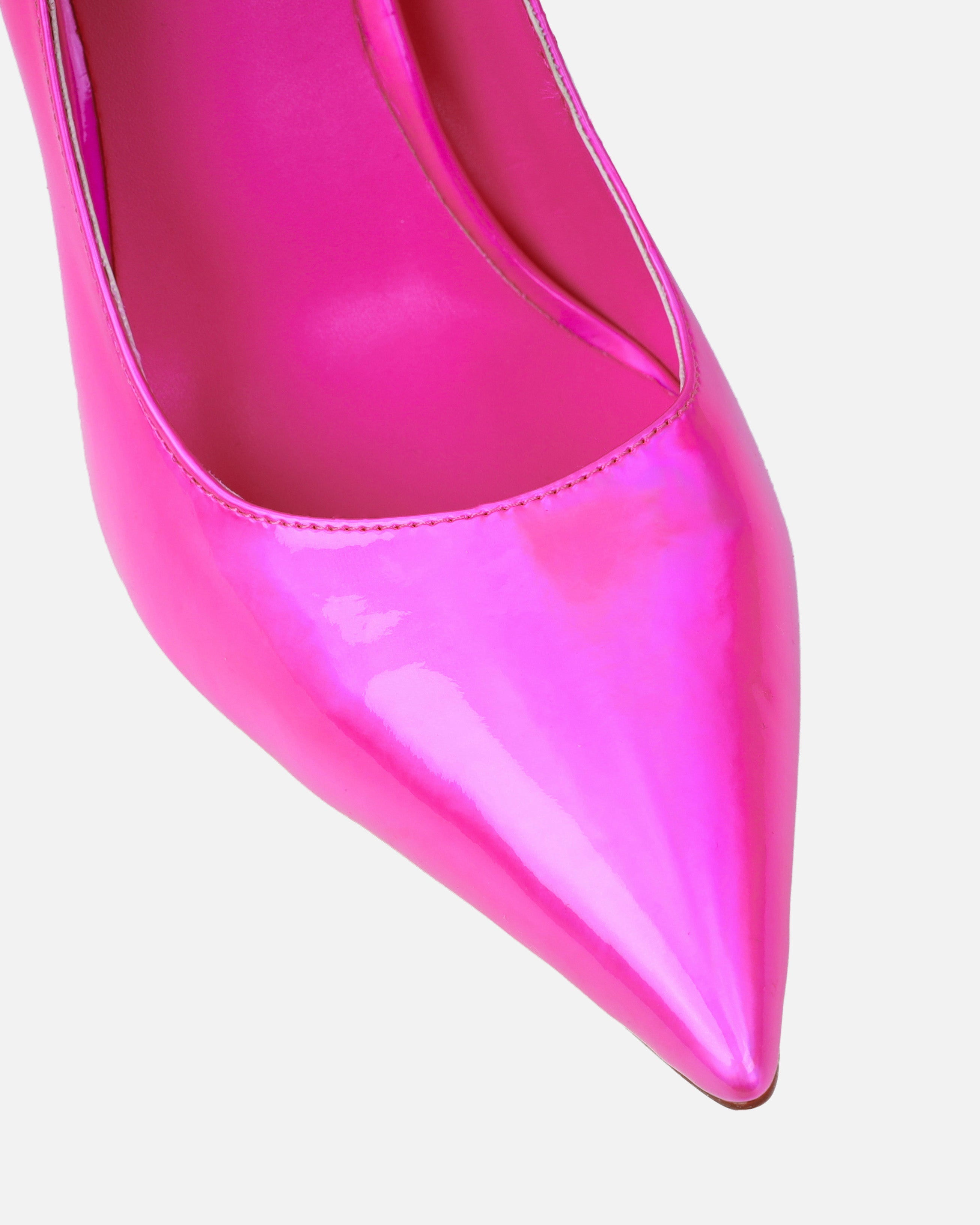 Agathia Pink Holographic Stiletto Court Heels