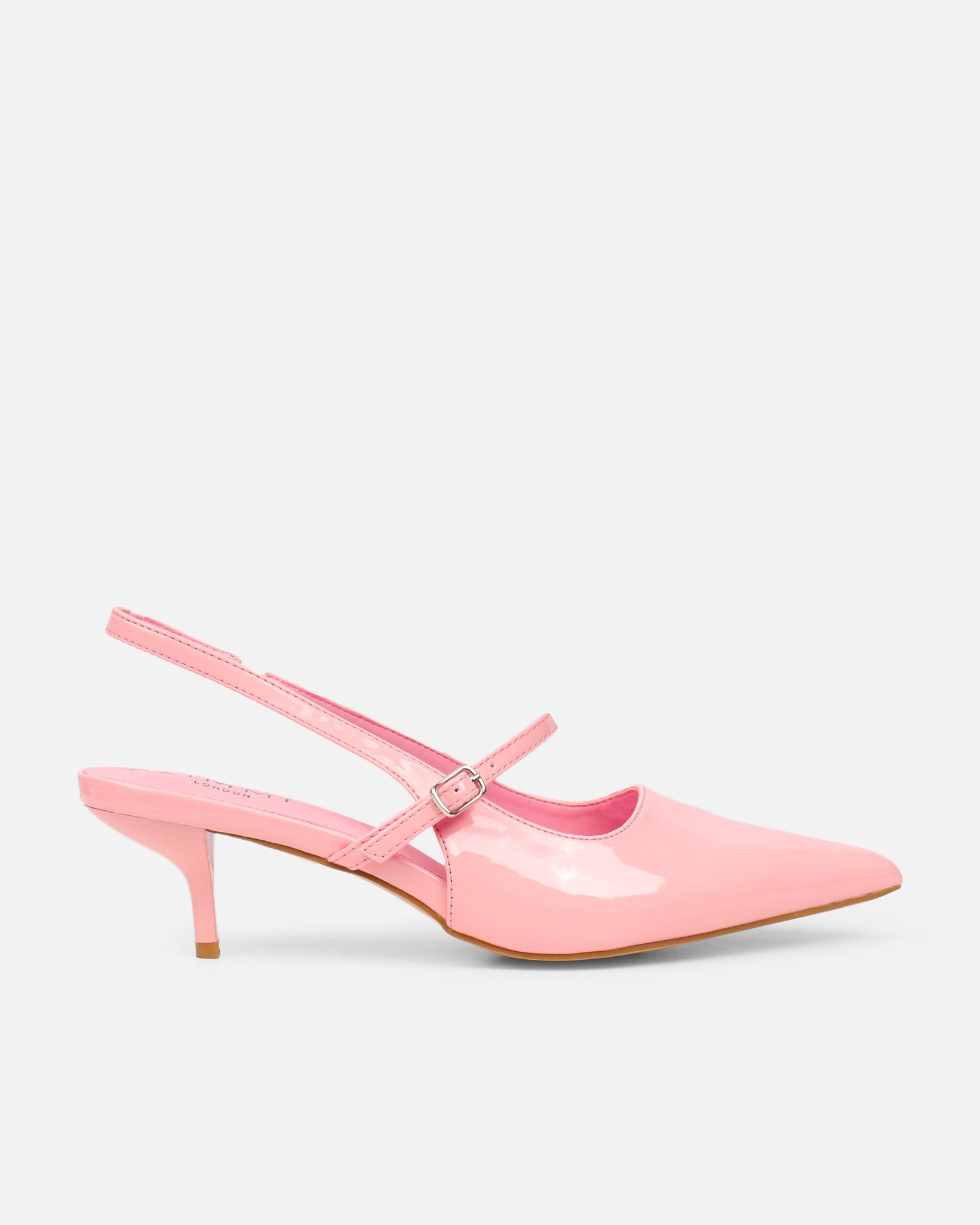 Airlea Pink Patent Sling Back Court Shoes