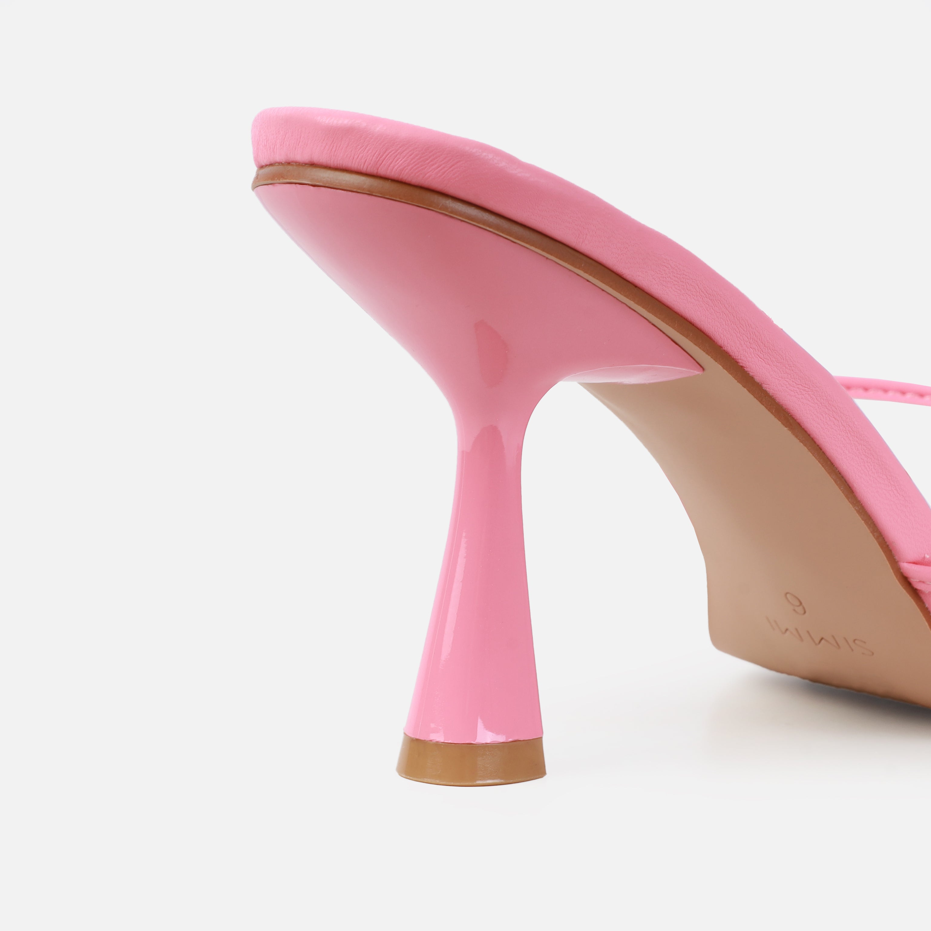 Alami Wide Fit Pink Lace Up Mid Heels