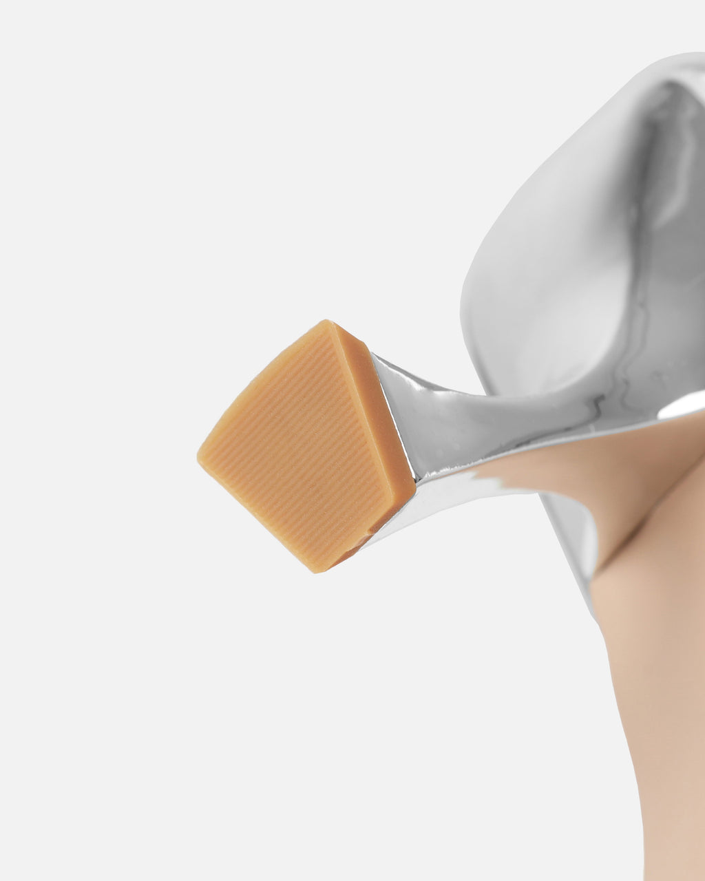 Alanis Silver Clear Diamante Slingback Mid Heel Courts