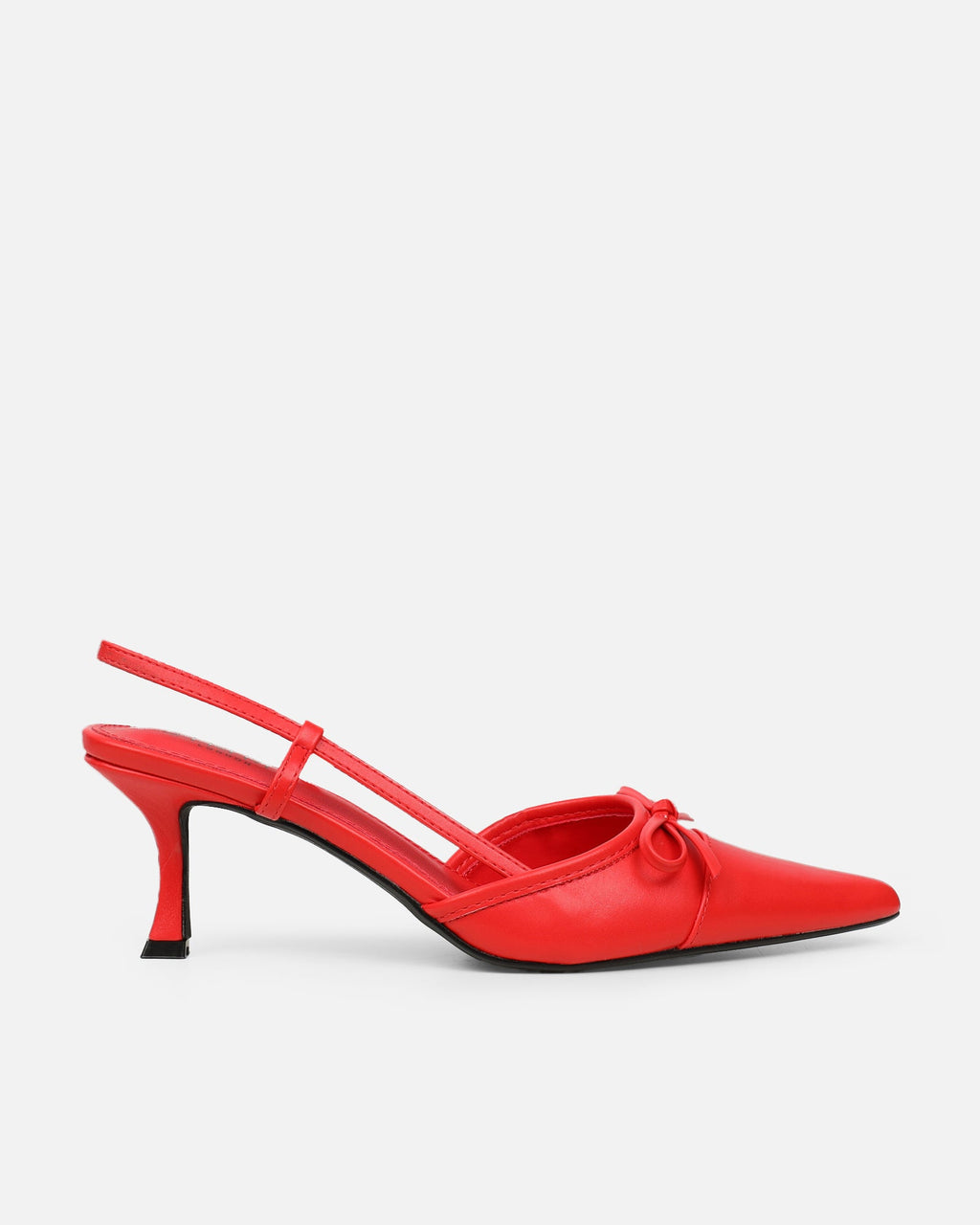 Alias Red Low Heel Court Shoes