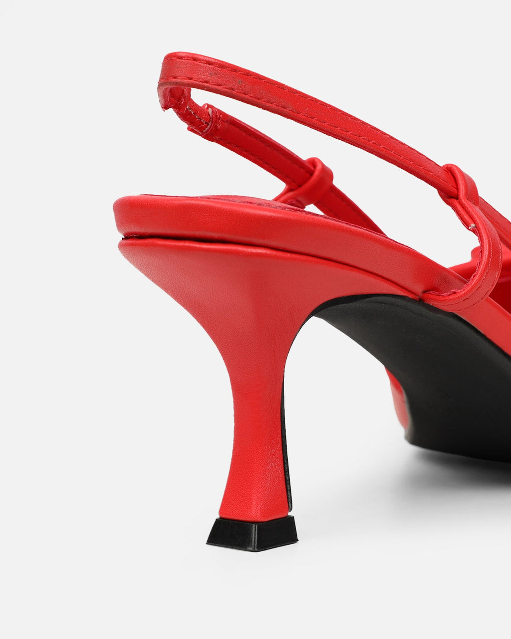 Alias Red Low Heel Court Shoes