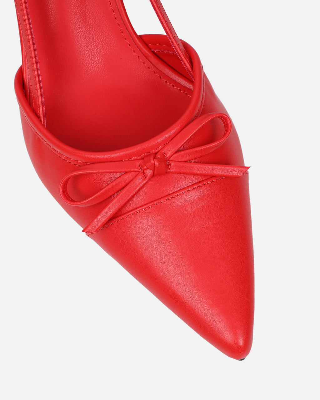 Alias Red Low Heel Court Shoes