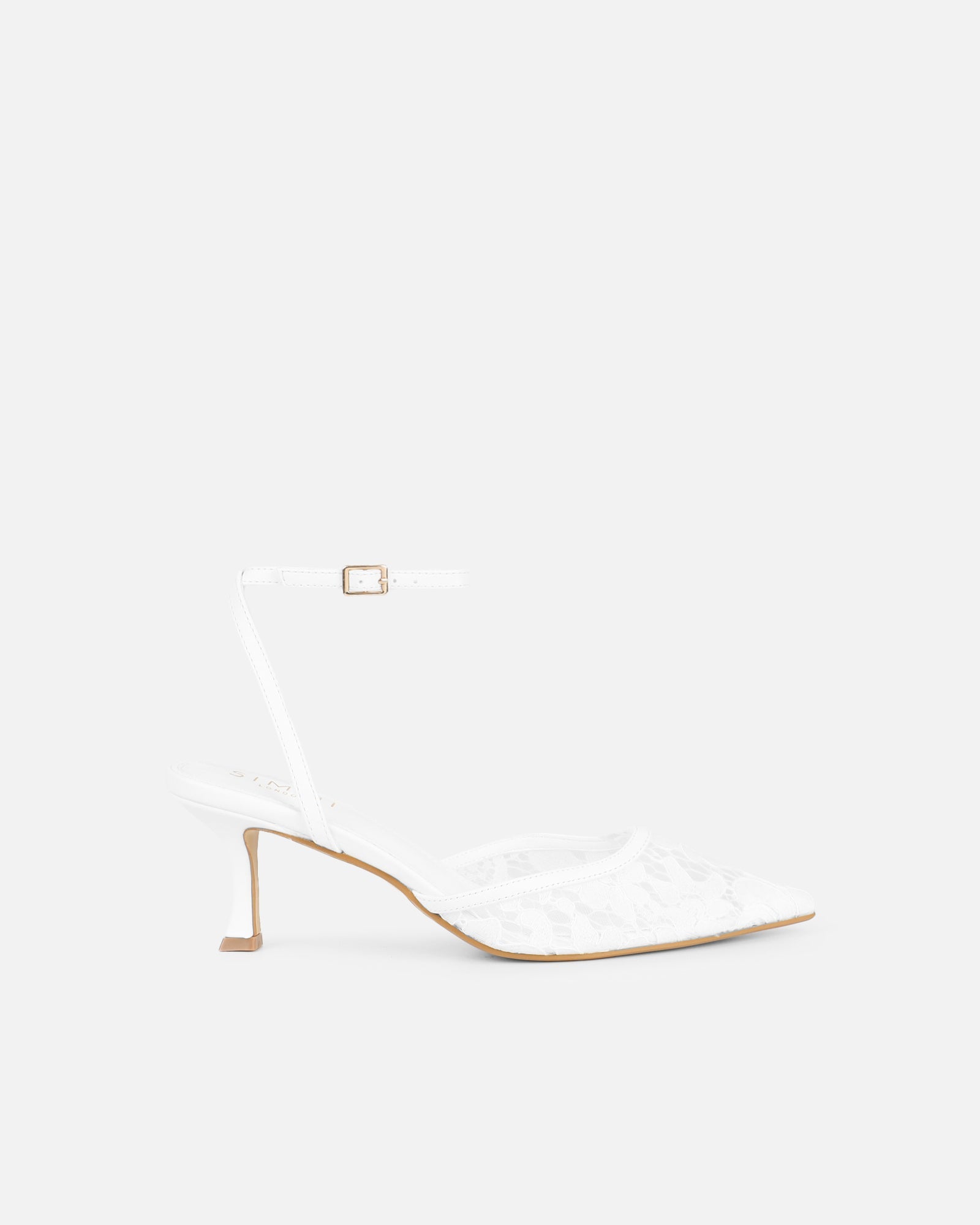 Amalfi White Lace Kitten Heels