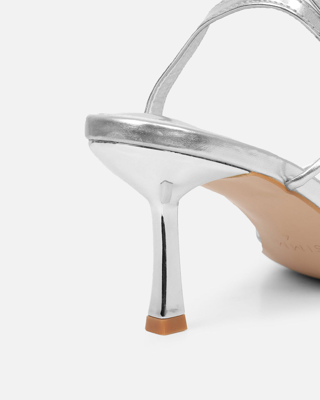 Aixa Silver Metallic Strappy Knot Heeled Sandals