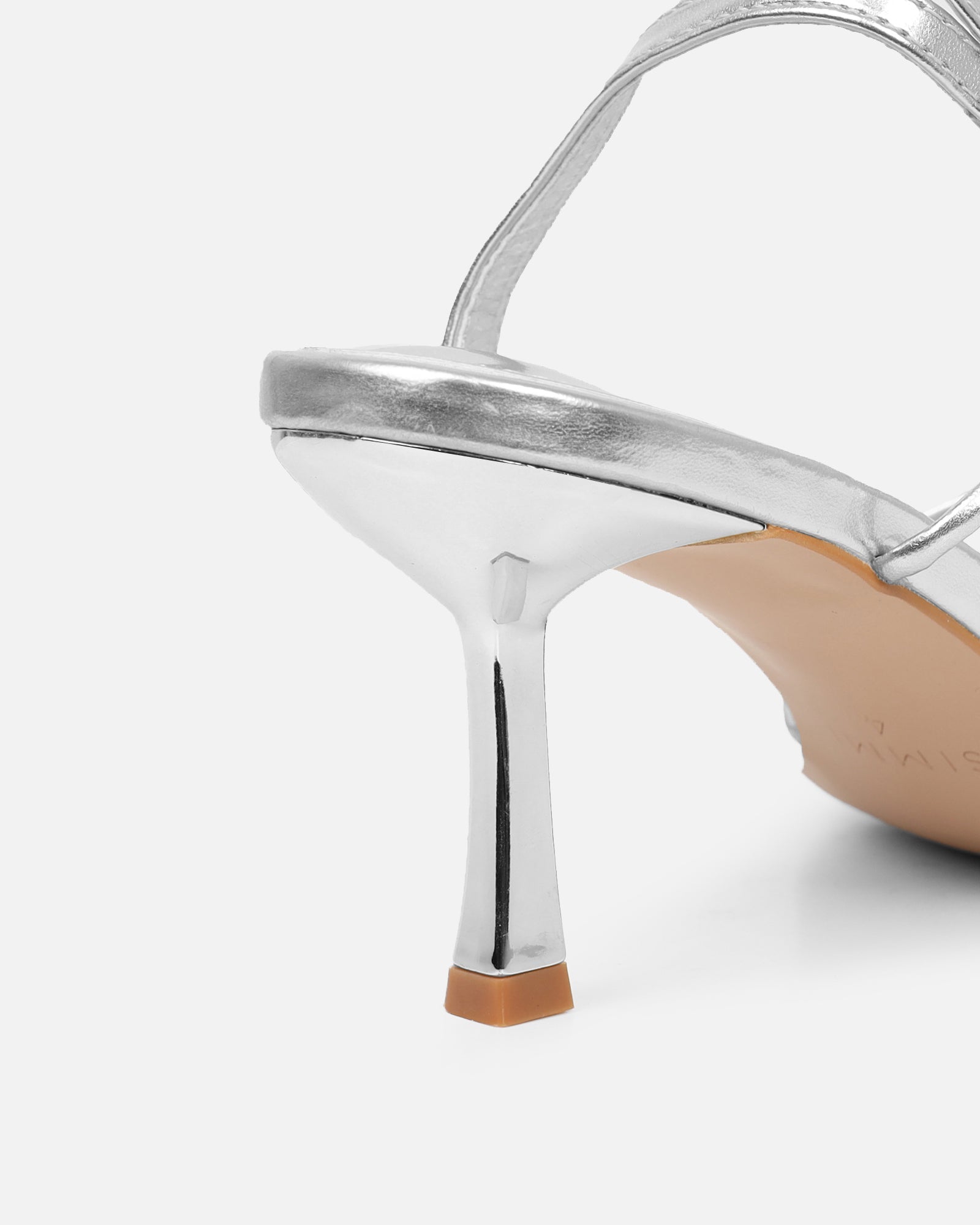 Aixa Silver Metallic Strappy Knot Heeled Sandals