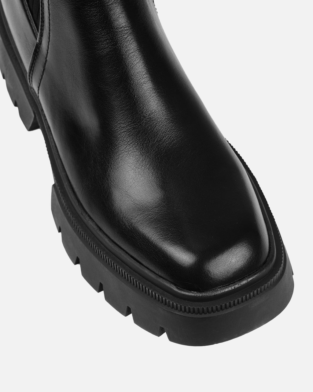 Malakai Black Knit Chunky Ankle Boots