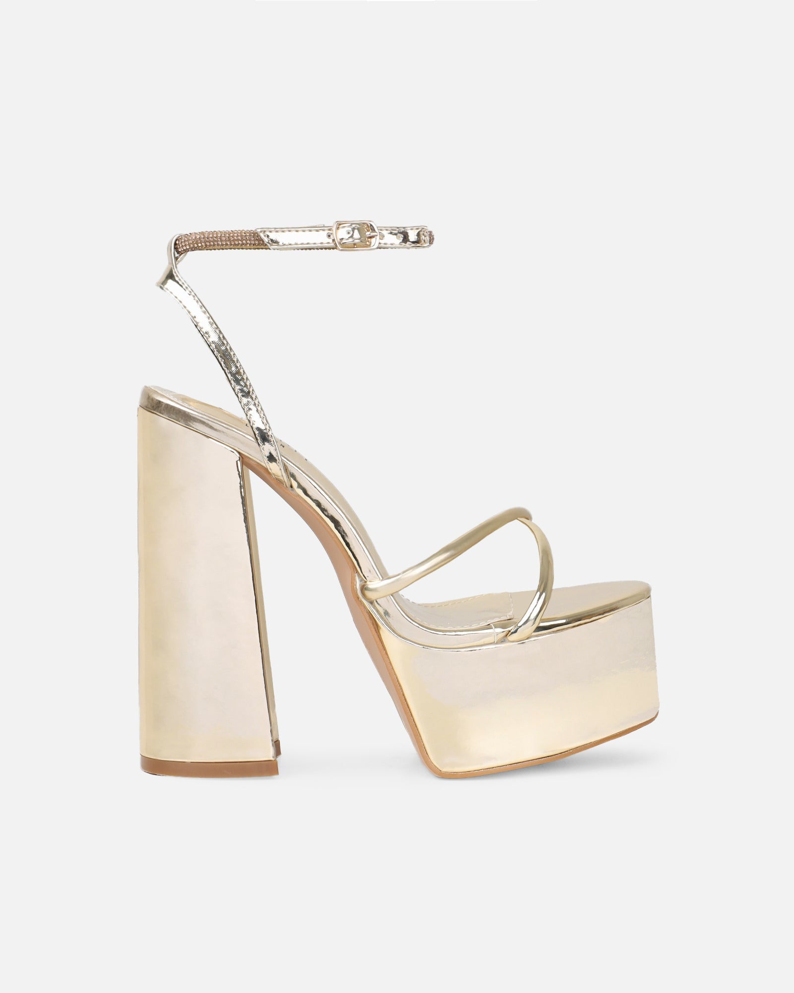 Keoni Gold Mirror Platform Sandals